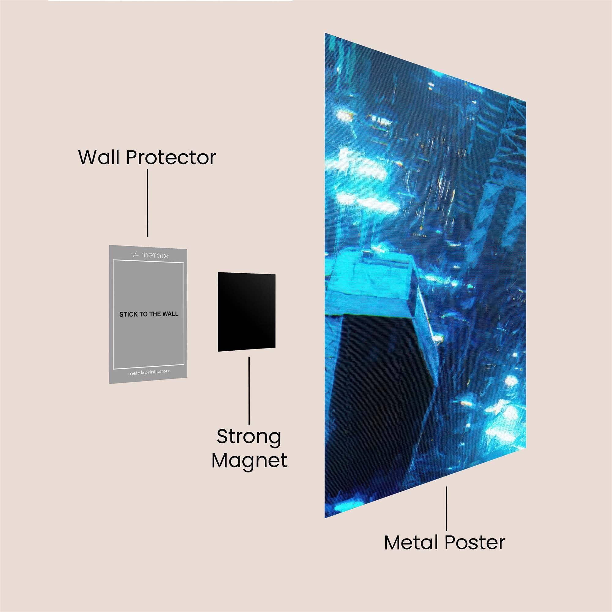 Neon Depths Safe Wall Magnetic / M