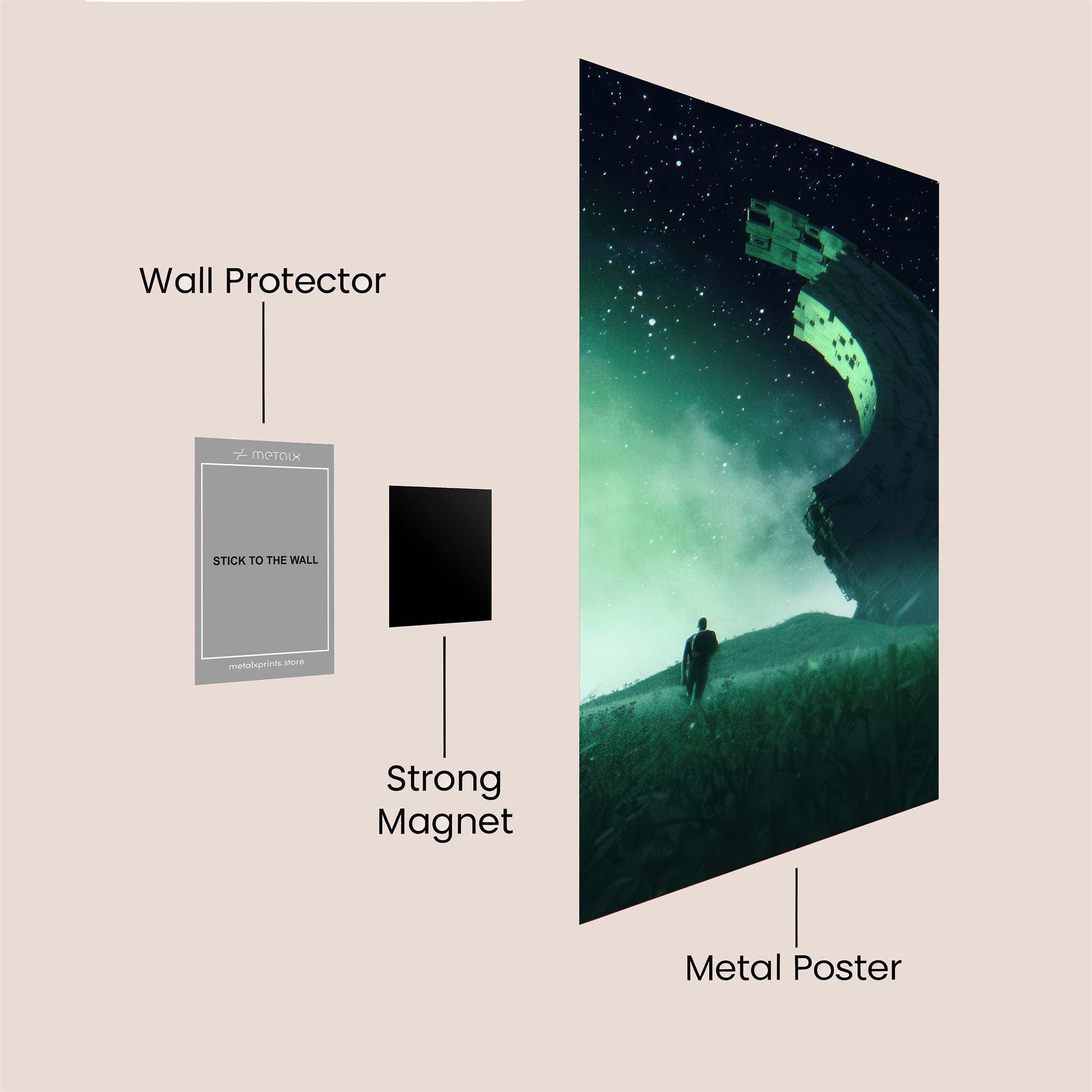 Crescent Mystery Safe Wall Magnetic / M