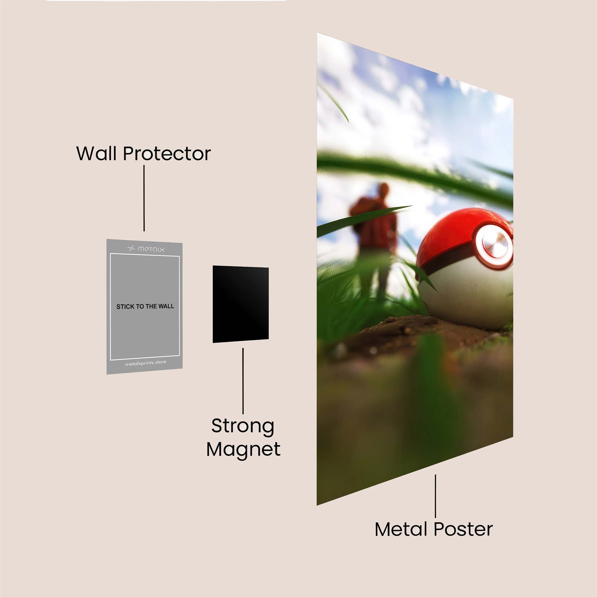 Pokéball Reverie Safe Wall Magnetic / M