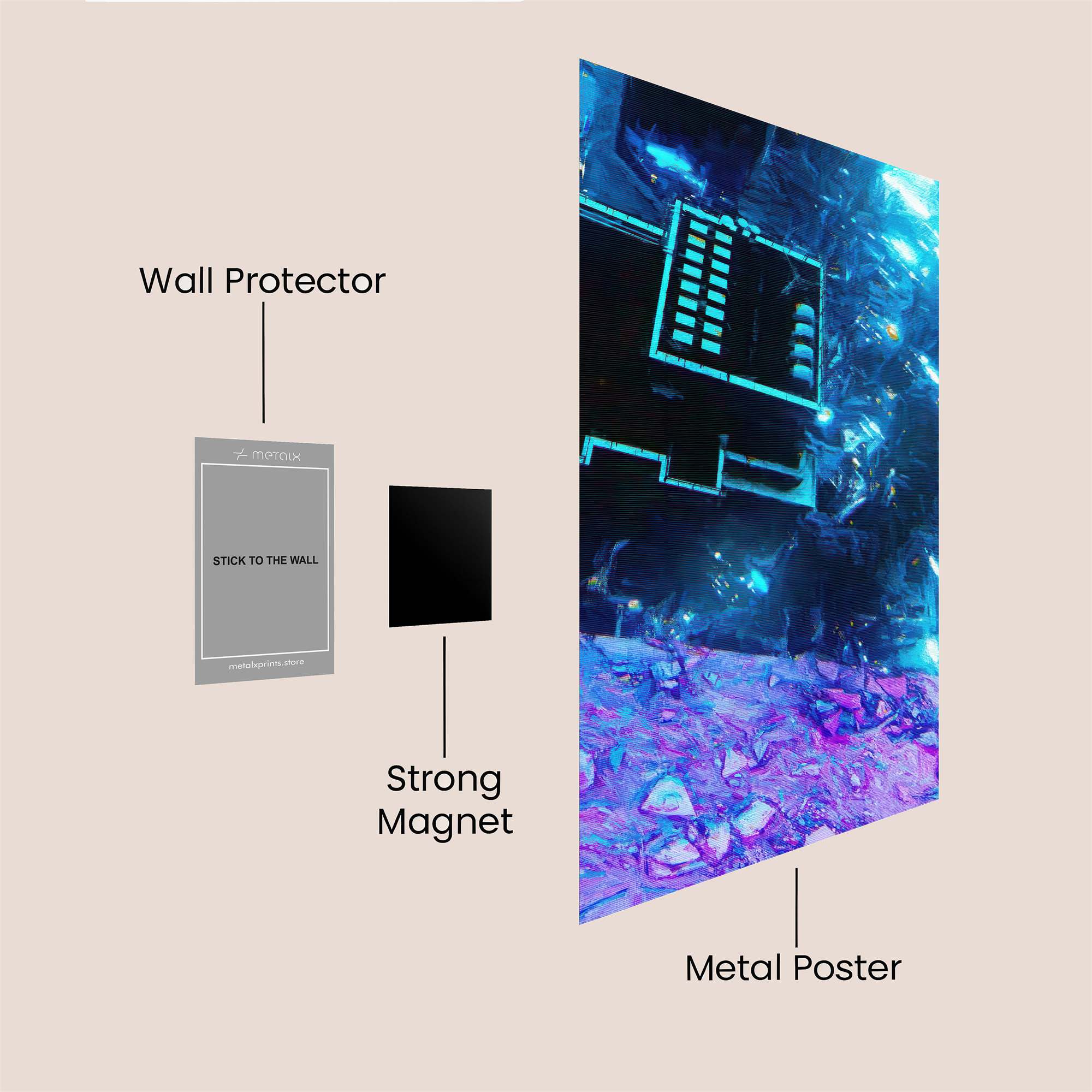 Cosmic Whirl Safe Wall Magnetic / M