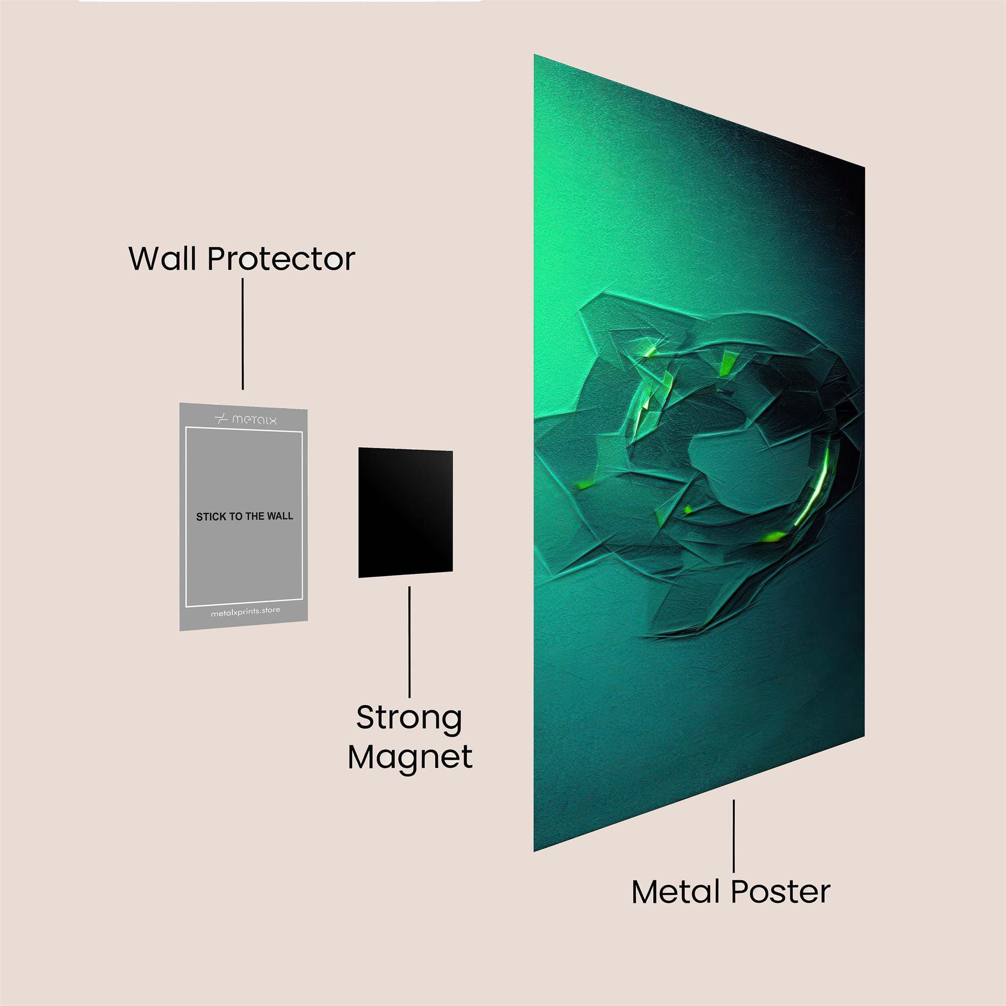 Emerald Whirl Safe Wall Magnetic / M