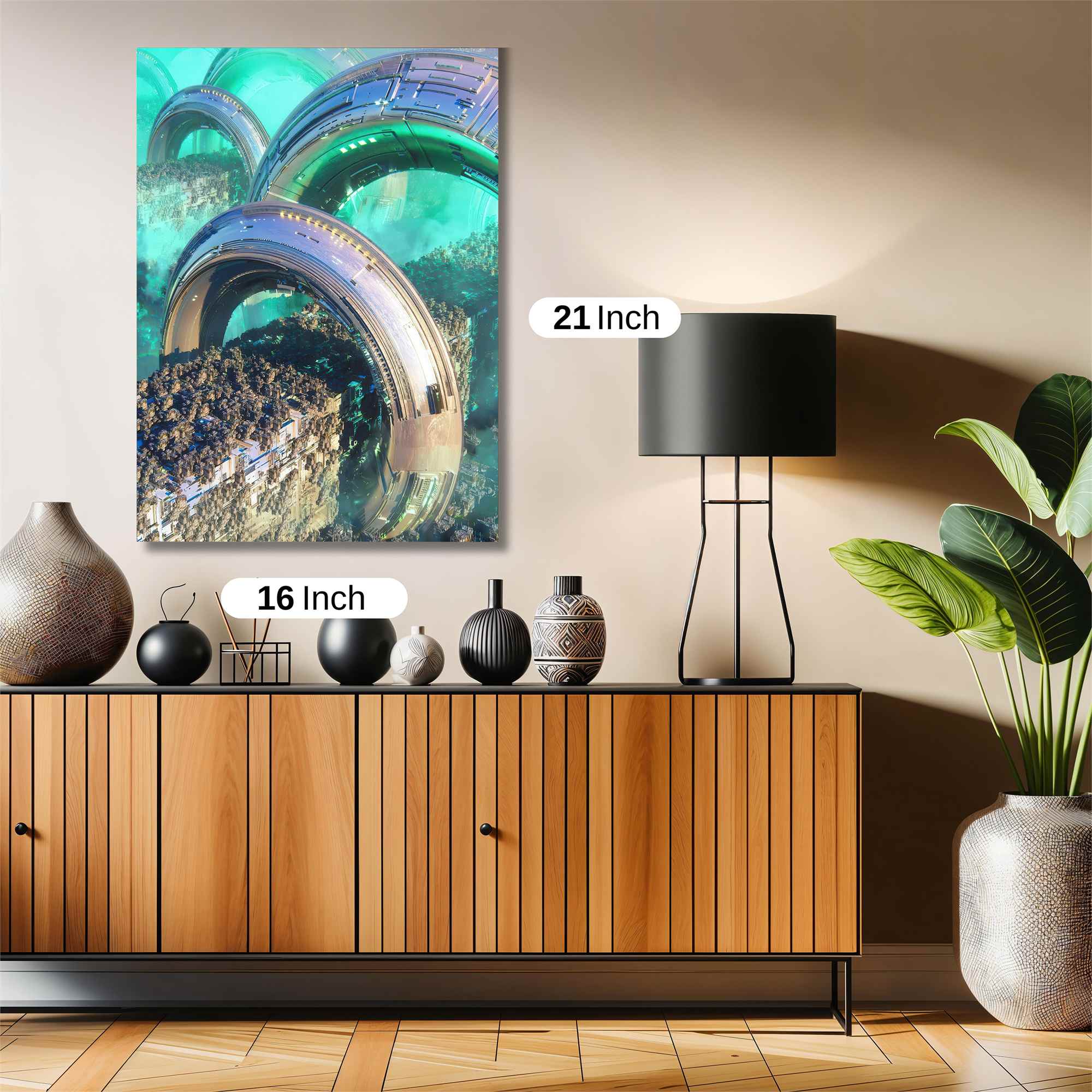 Futuristic Landscapes Safe Wall Magnetic / M
