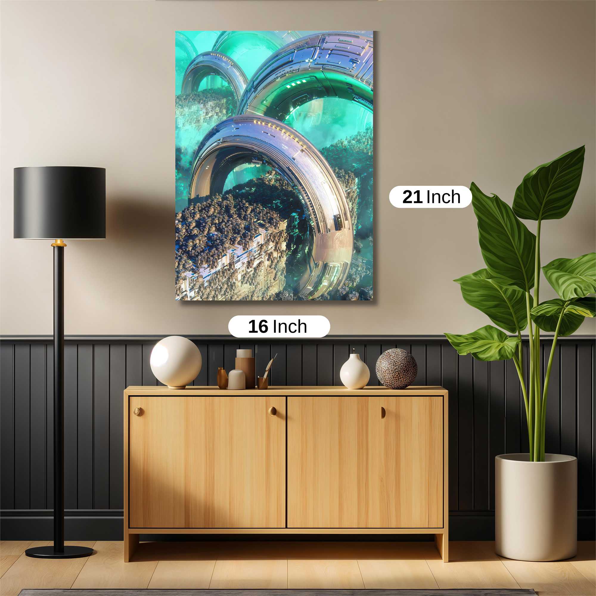 Futuristic Landscapes Safe Wall Magnetic / M