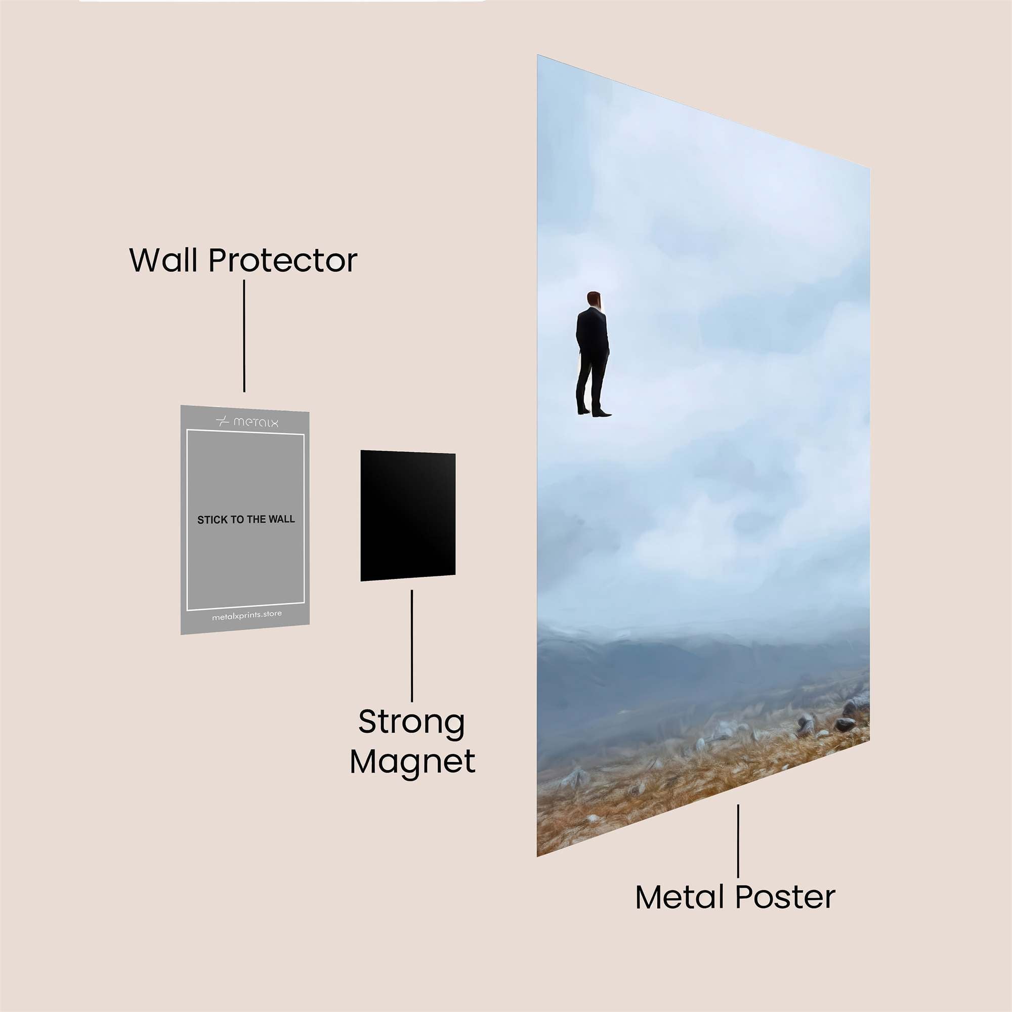 Floating Solitude Safe Wall Magnetic / M