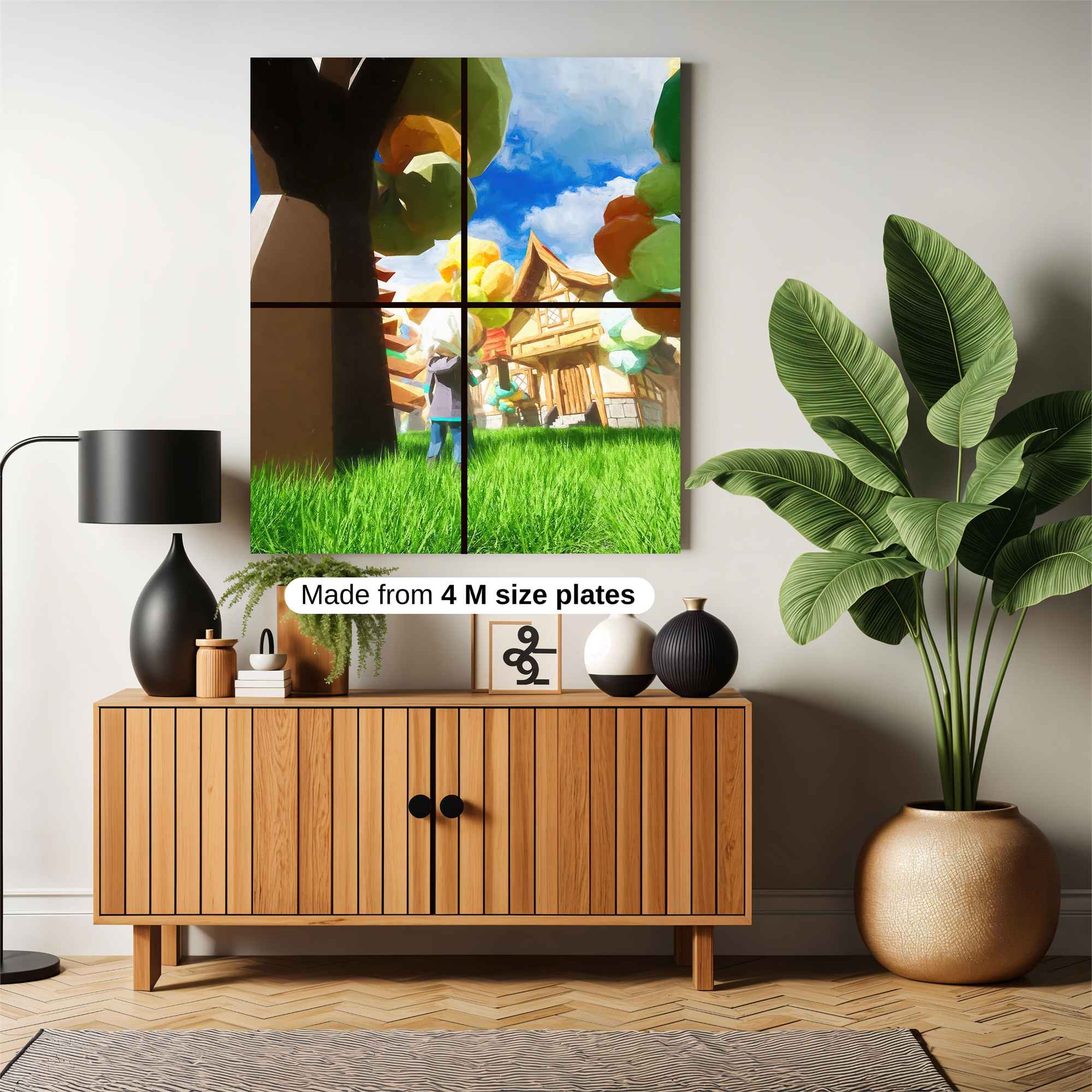 Whimsical Village Safe Wall Magnetic / M