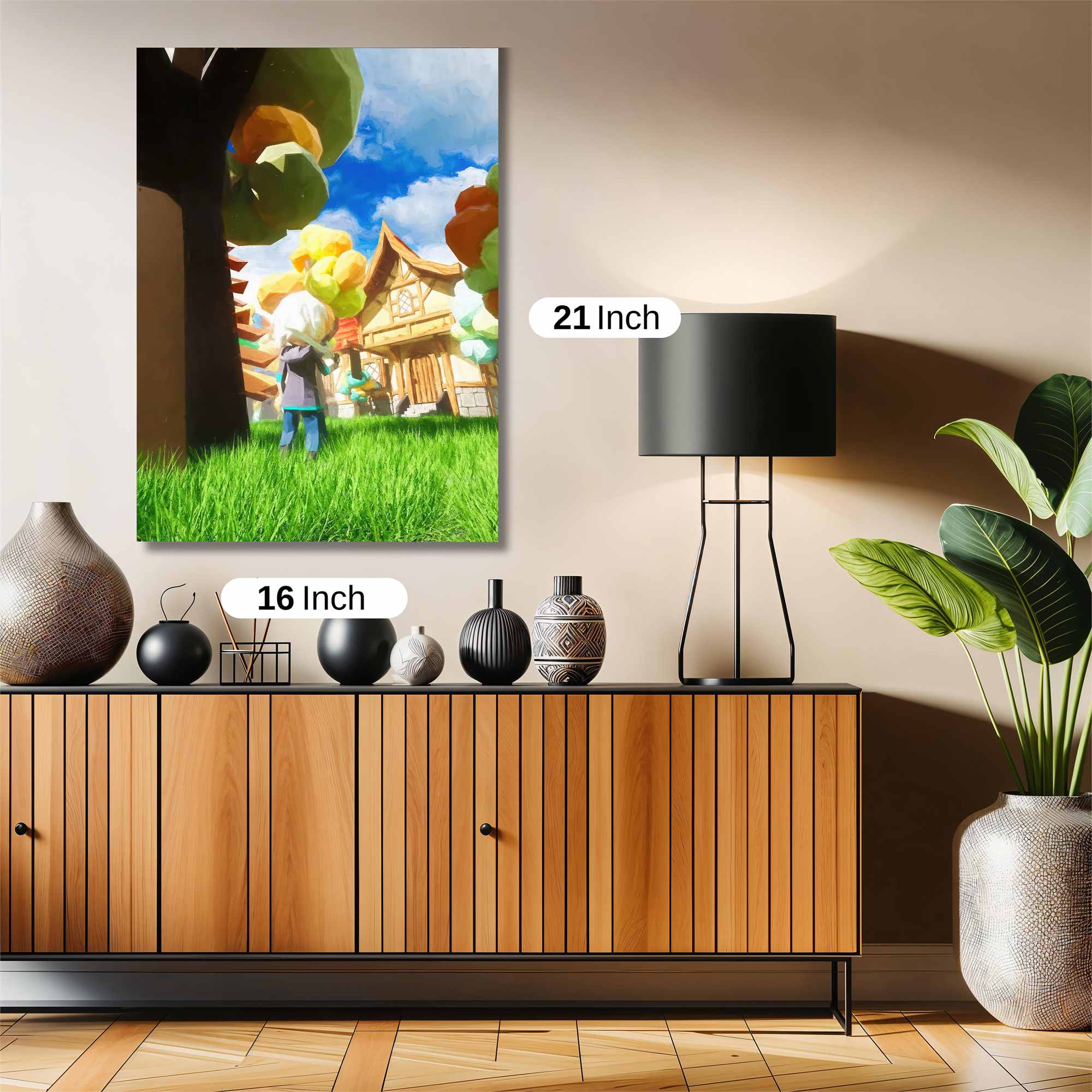 Whimsical Village Safe Wall Magnetic / M