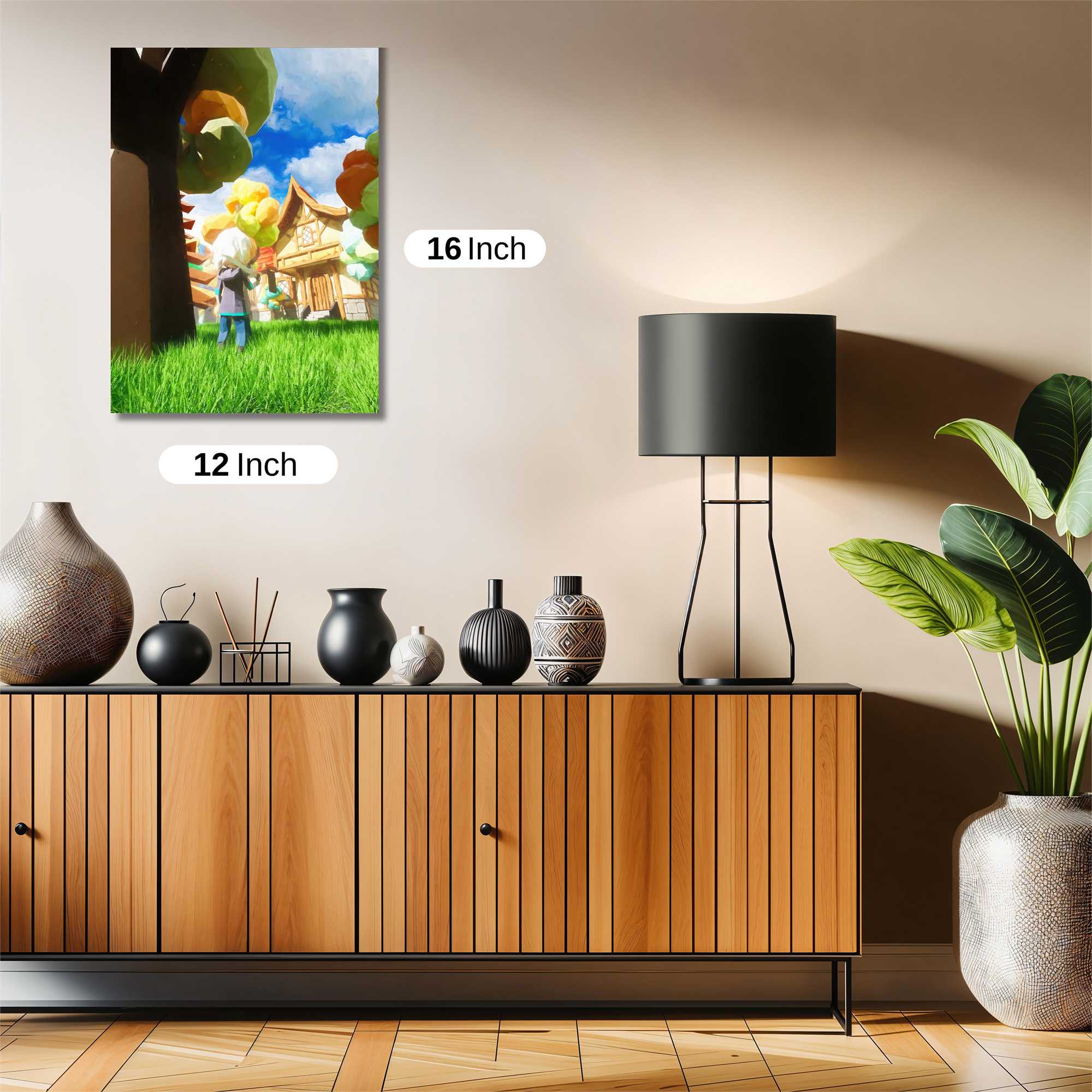 Whimsical Village Safe Wall Magnetic / M