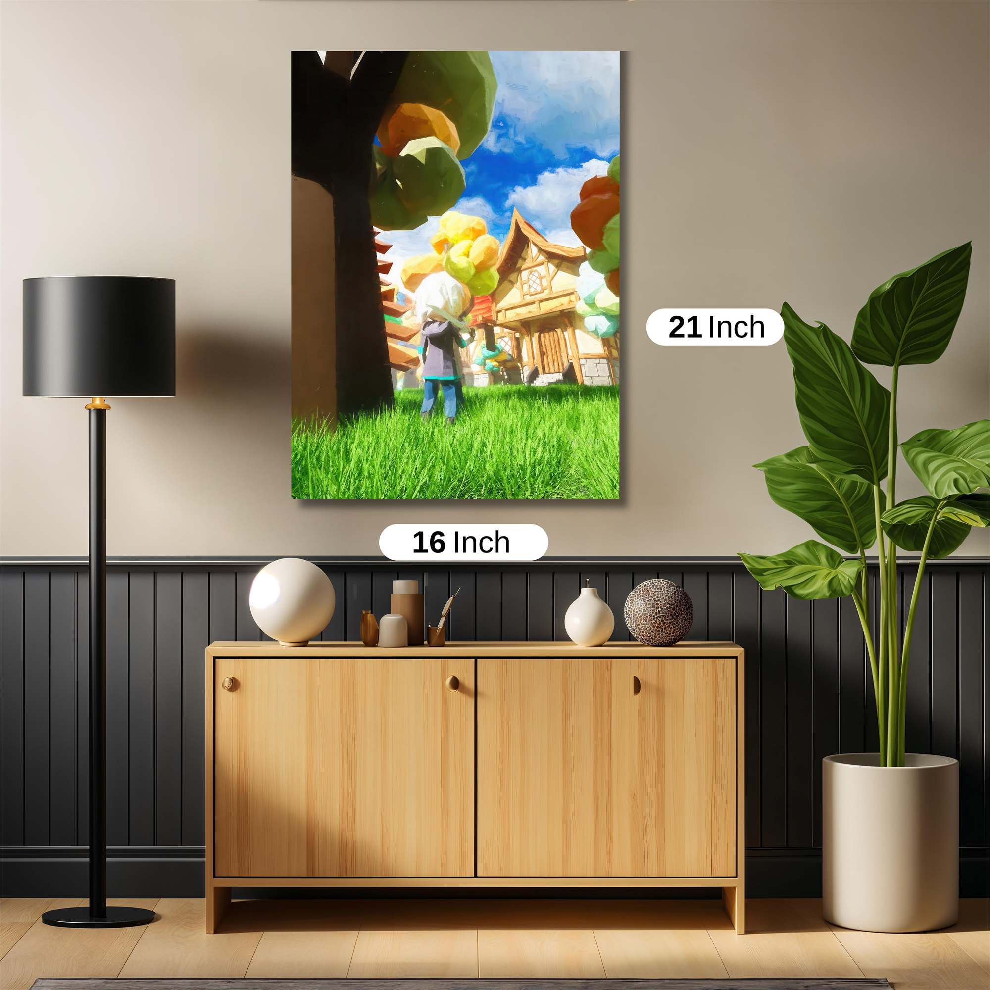 Whimsical Village Safe Wall Magnetic / M