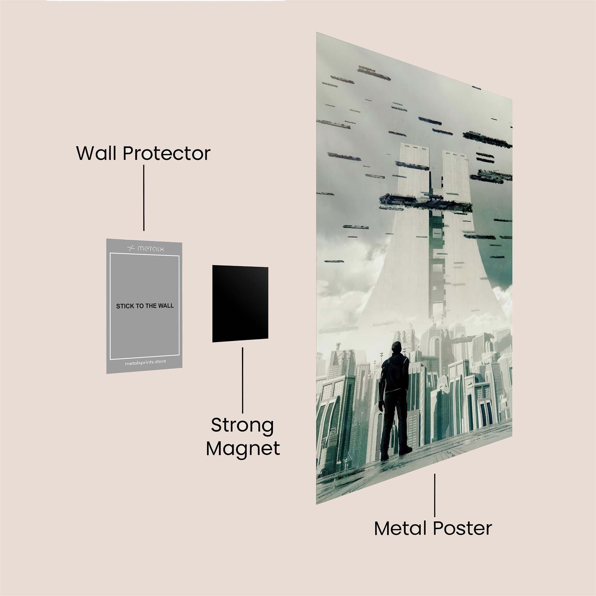 Futuristic Ascent Safe Wall Magnetic / M