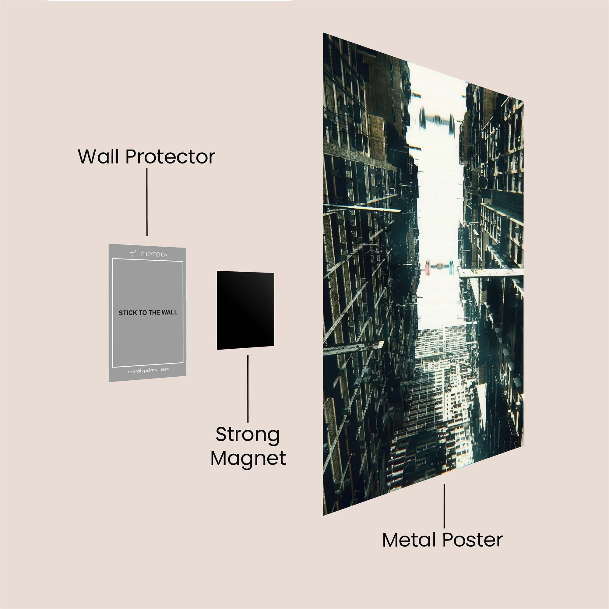 Vertical Echoes Safe Wall Magnetic / M