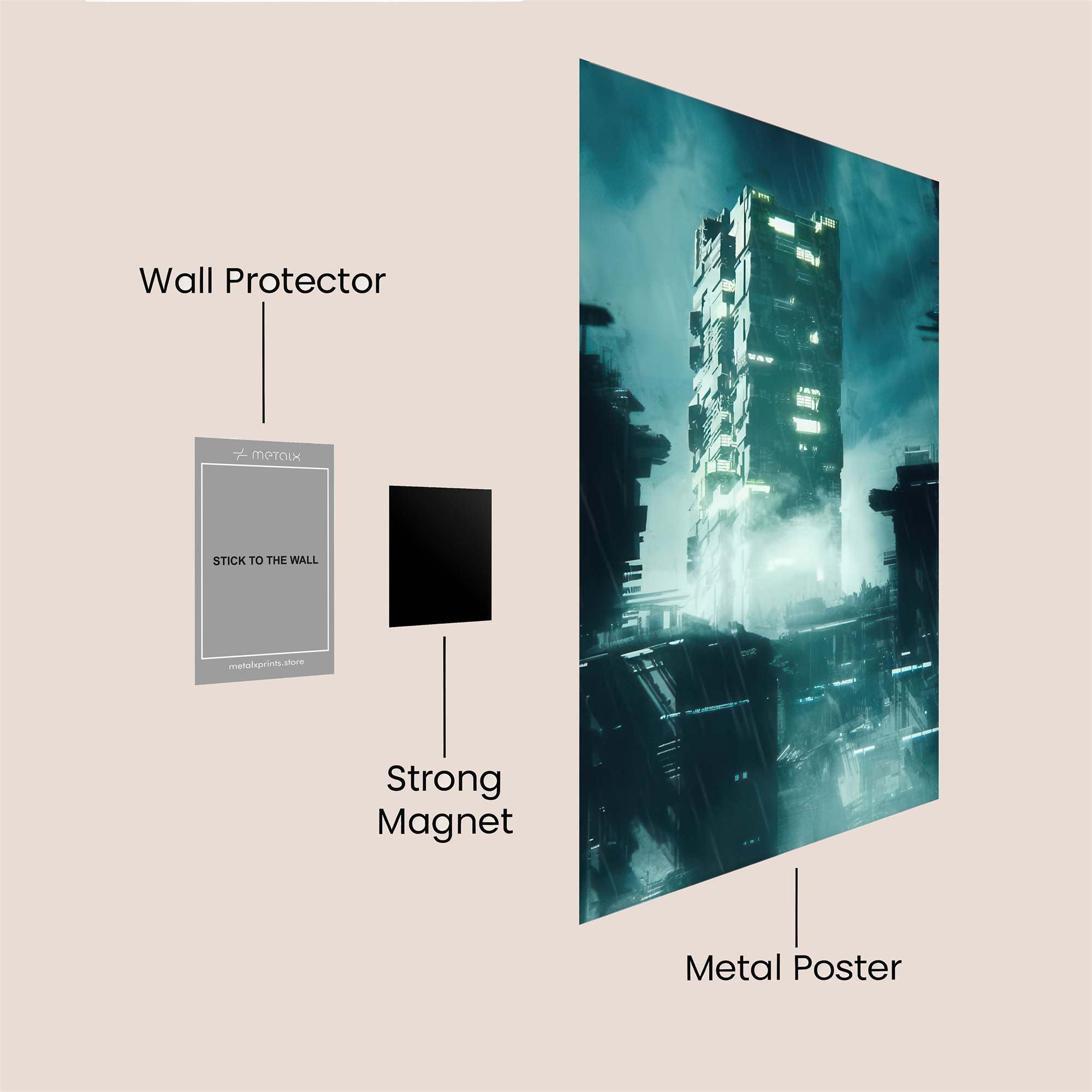 Spaceship Solitude Safe Wall Magnetic / M