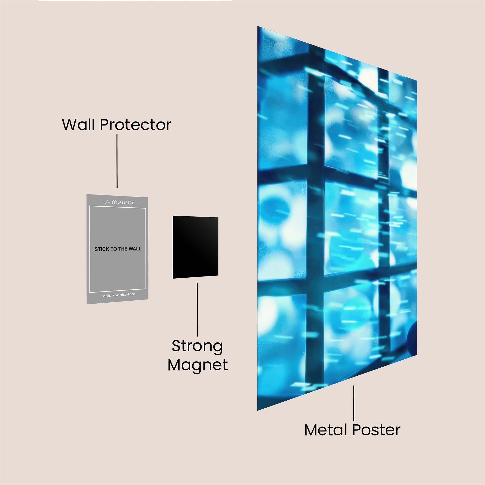 Cubed Illumination Safe Wall Magnetic / M