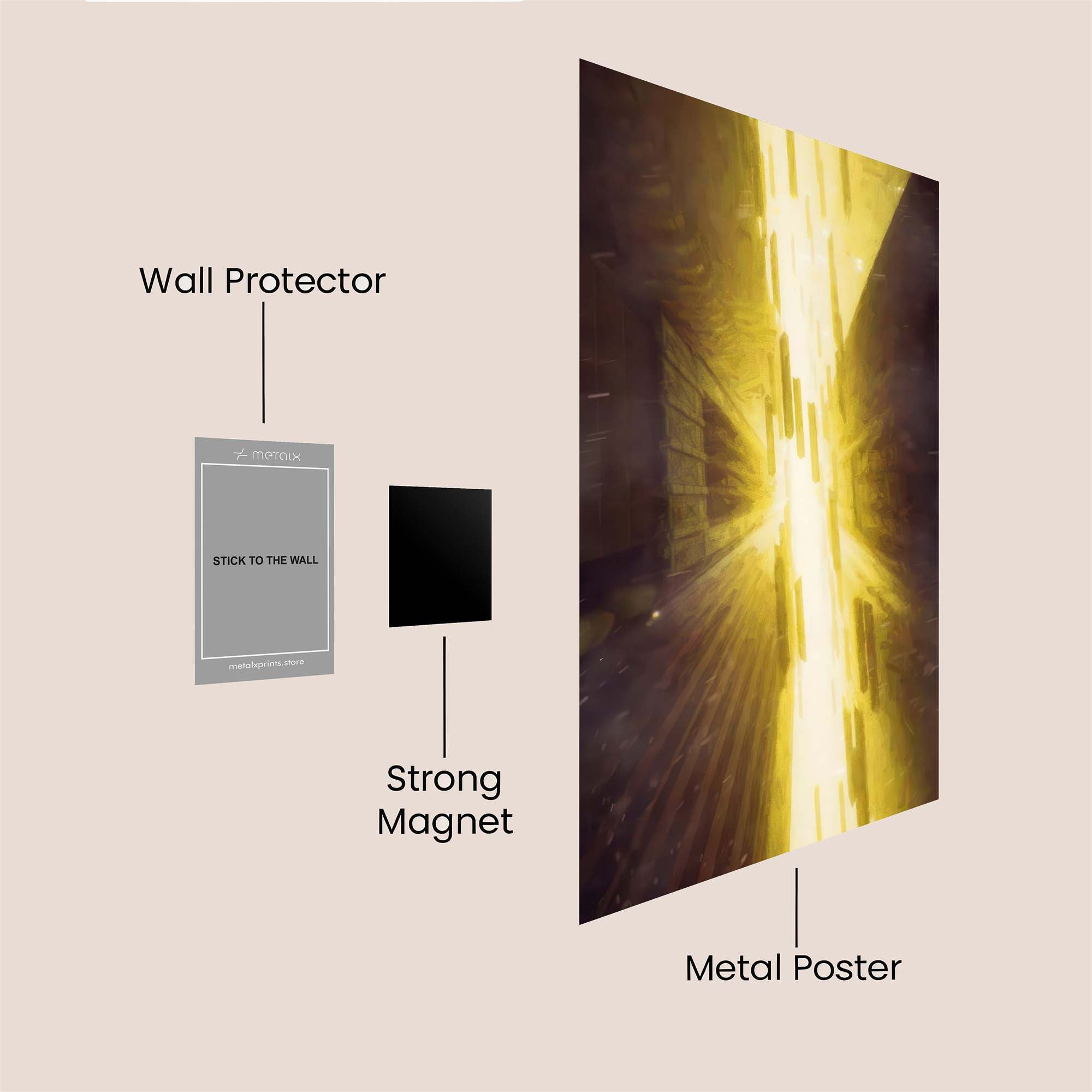 Golden Splendor Safe Wall Magnetic / M