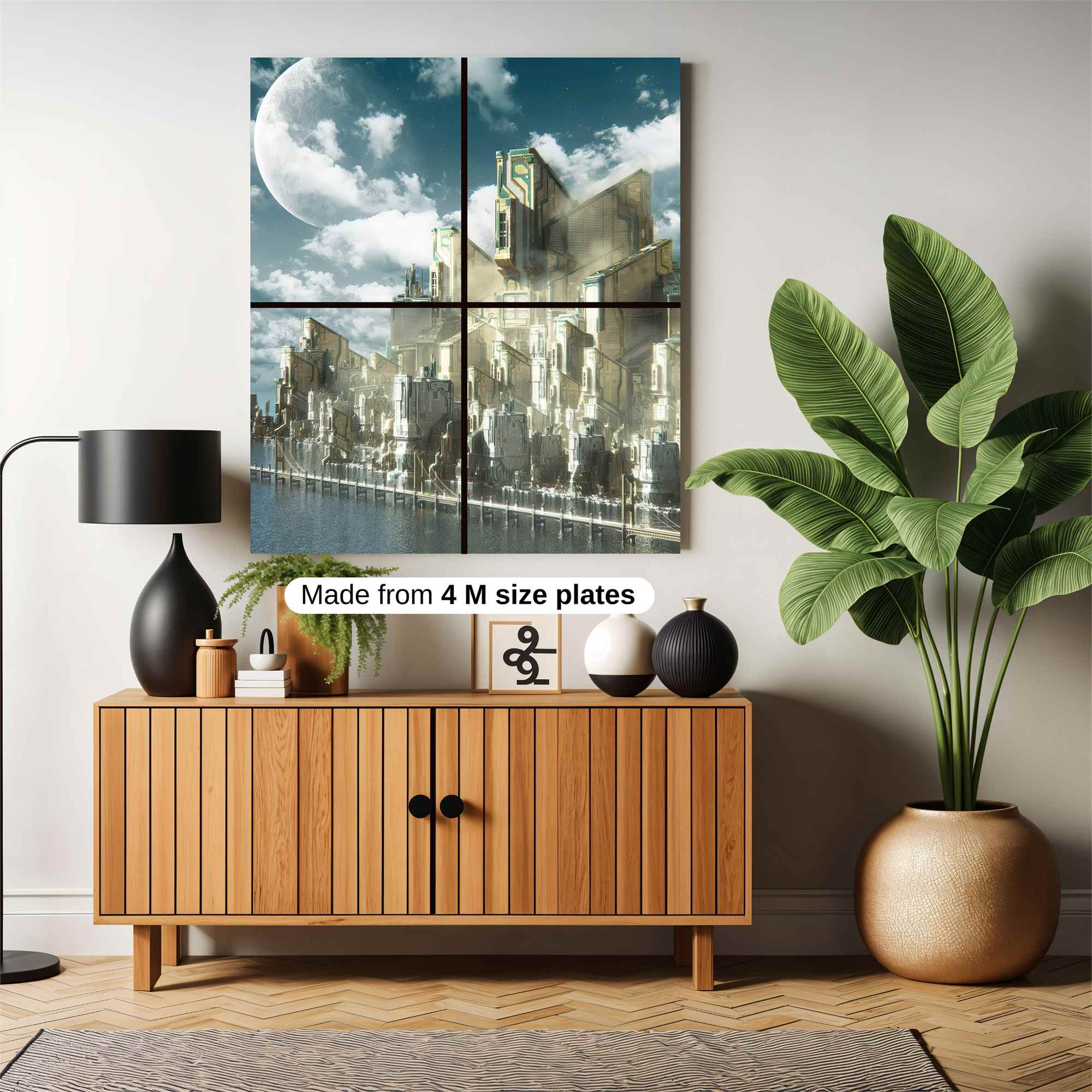 Futuristic Serenity Safe Wall Magnetic / M