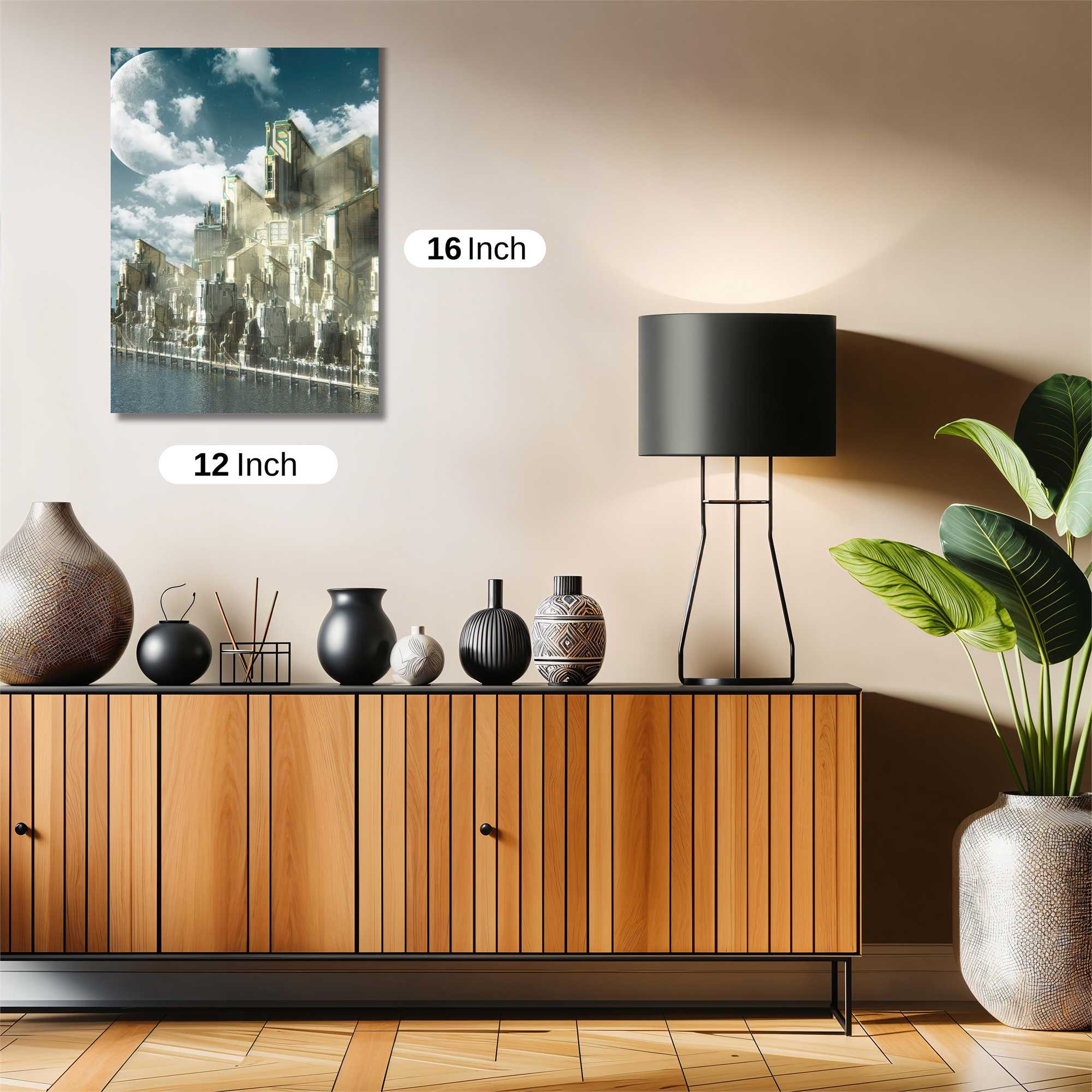 Futuristic Serenity Safe Wall Magnetic / M