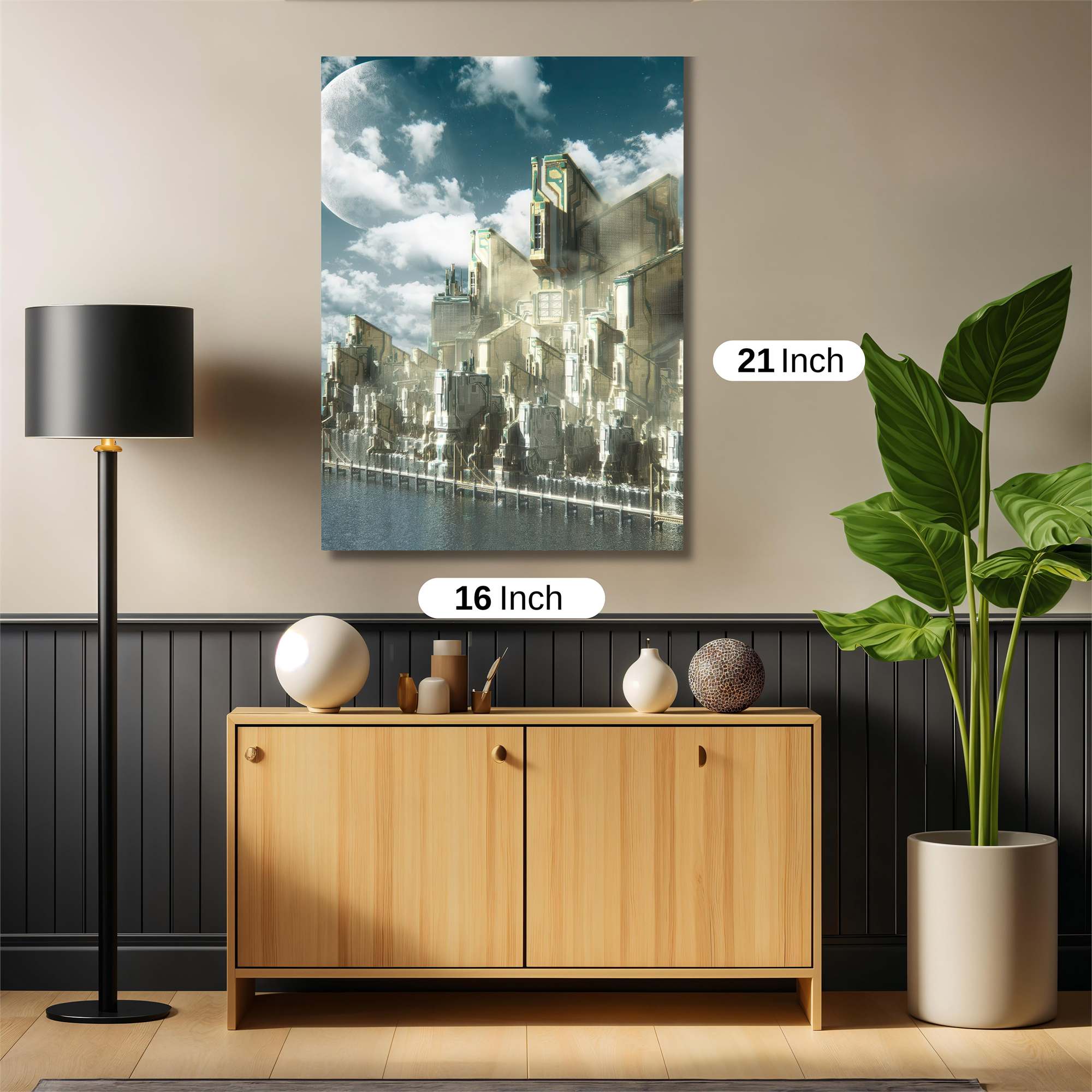 Futuristic Serenity Safe Wall Magnetic / M