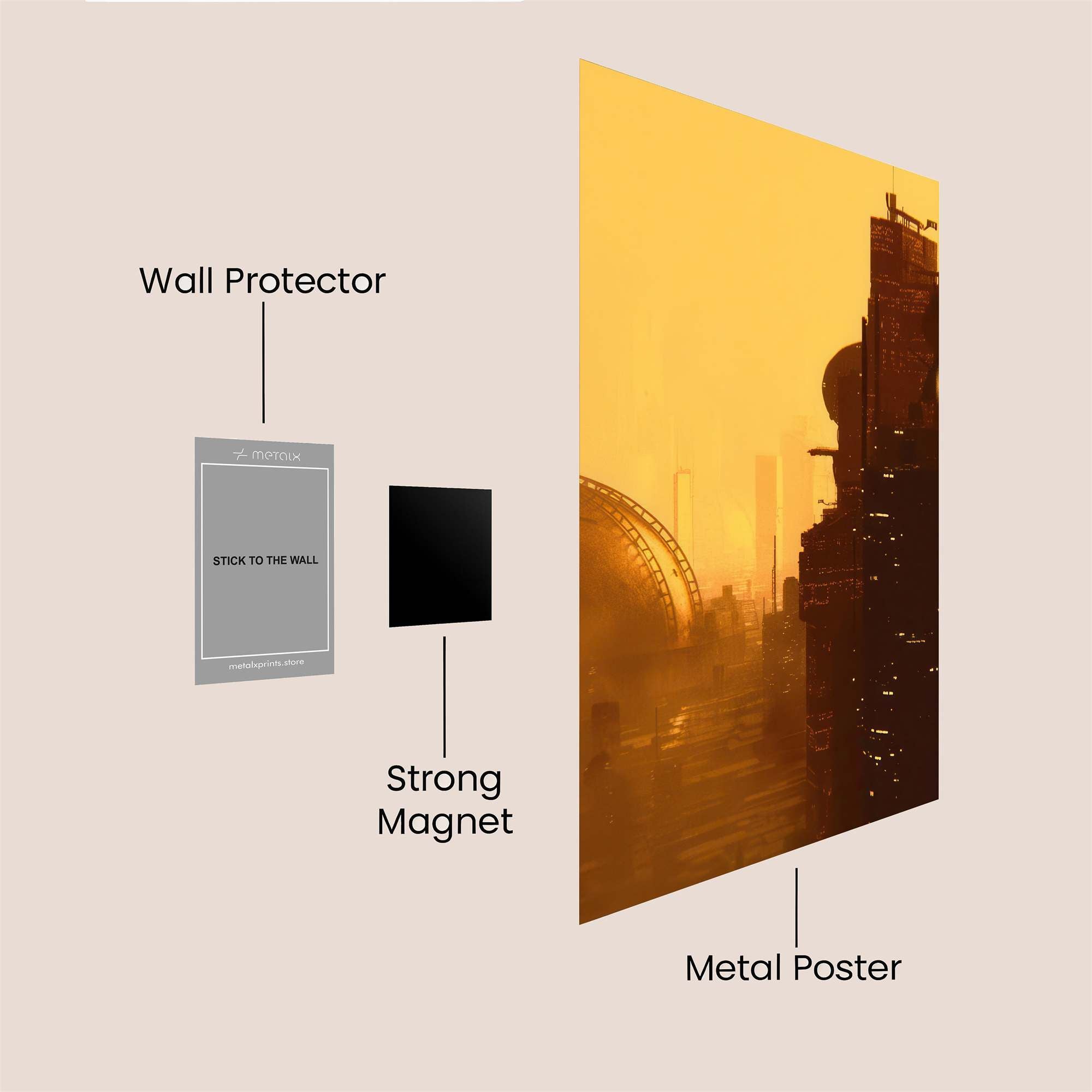 Golden Haze Safe Wall Magnetic / M