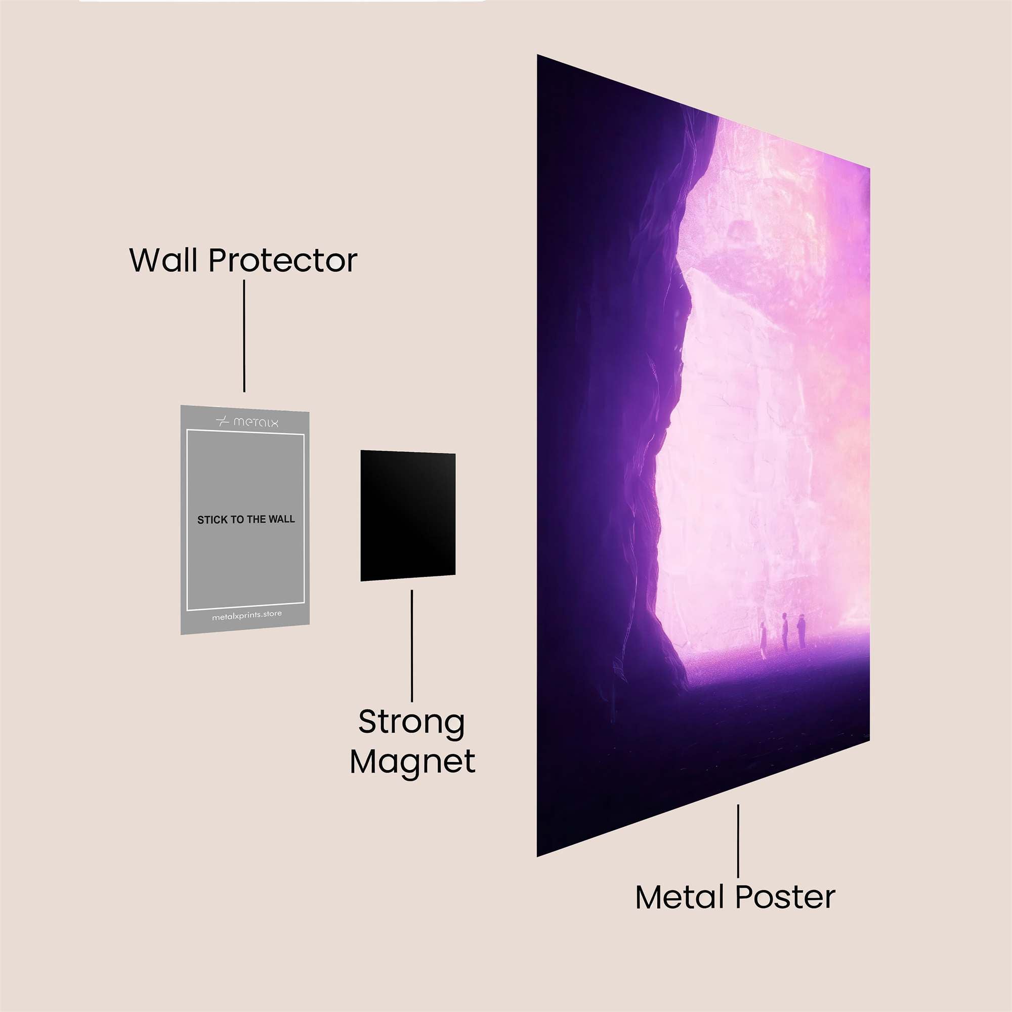 Luminous Ascent Safe Wall Magnetic / M