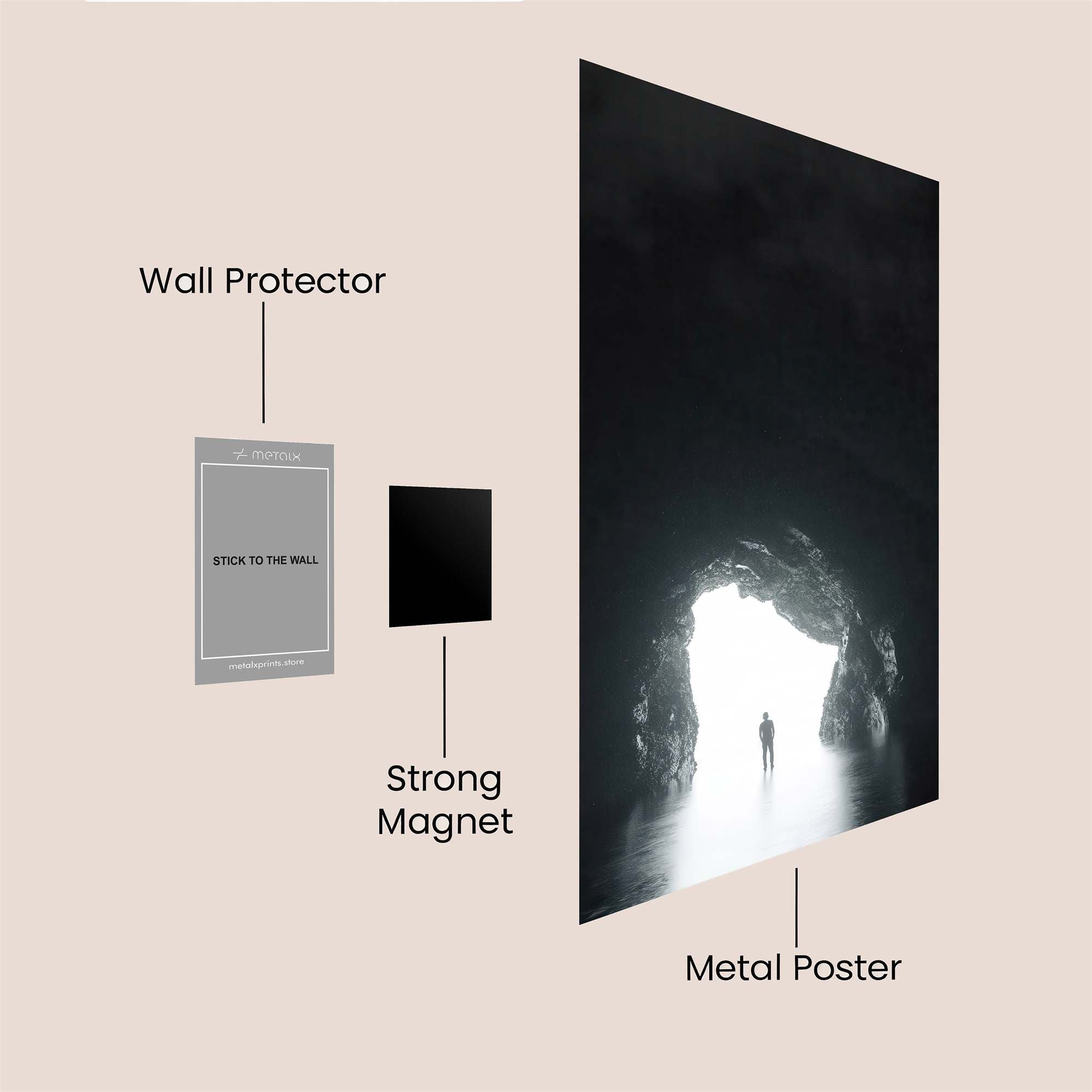 Cavern Solitude Safe Wall Magnetic / M