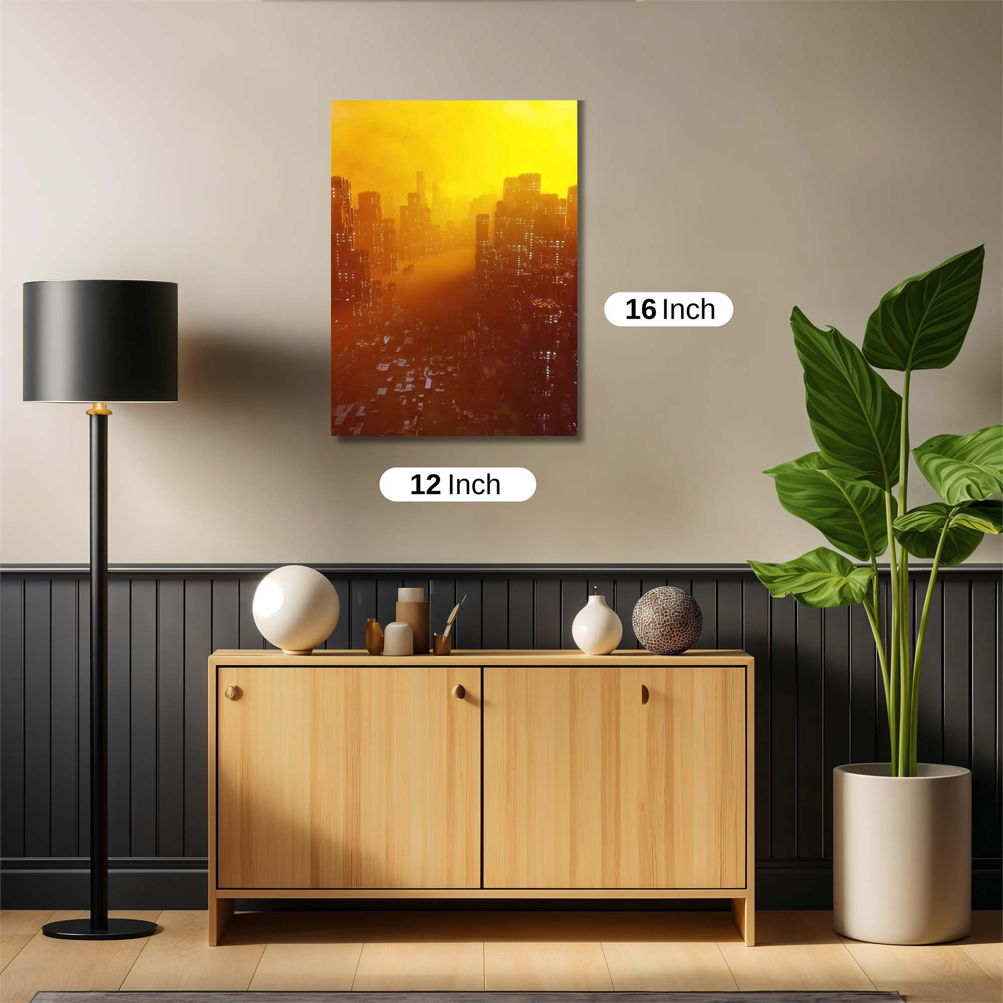 Sunset Metropolis Safe Wall Magnetic / M