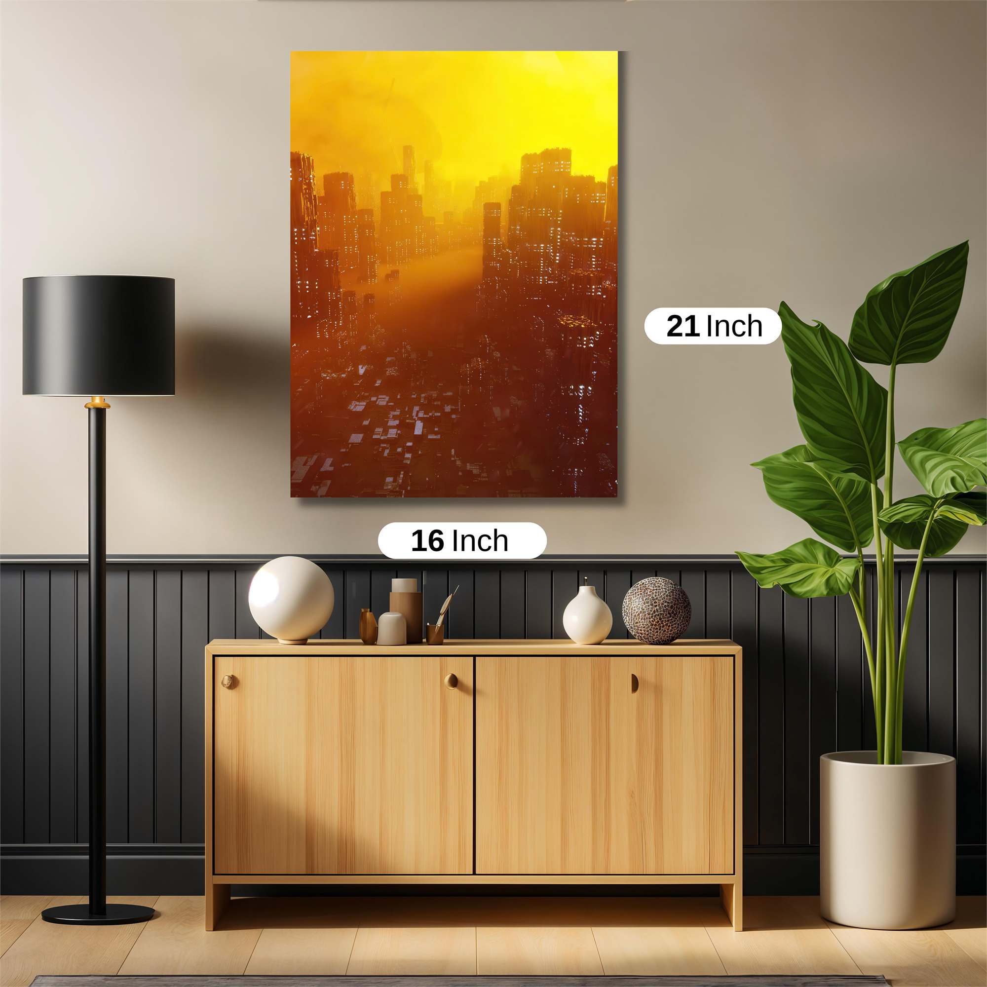 Sunset Metropolis Safe Wall Magnetic / M