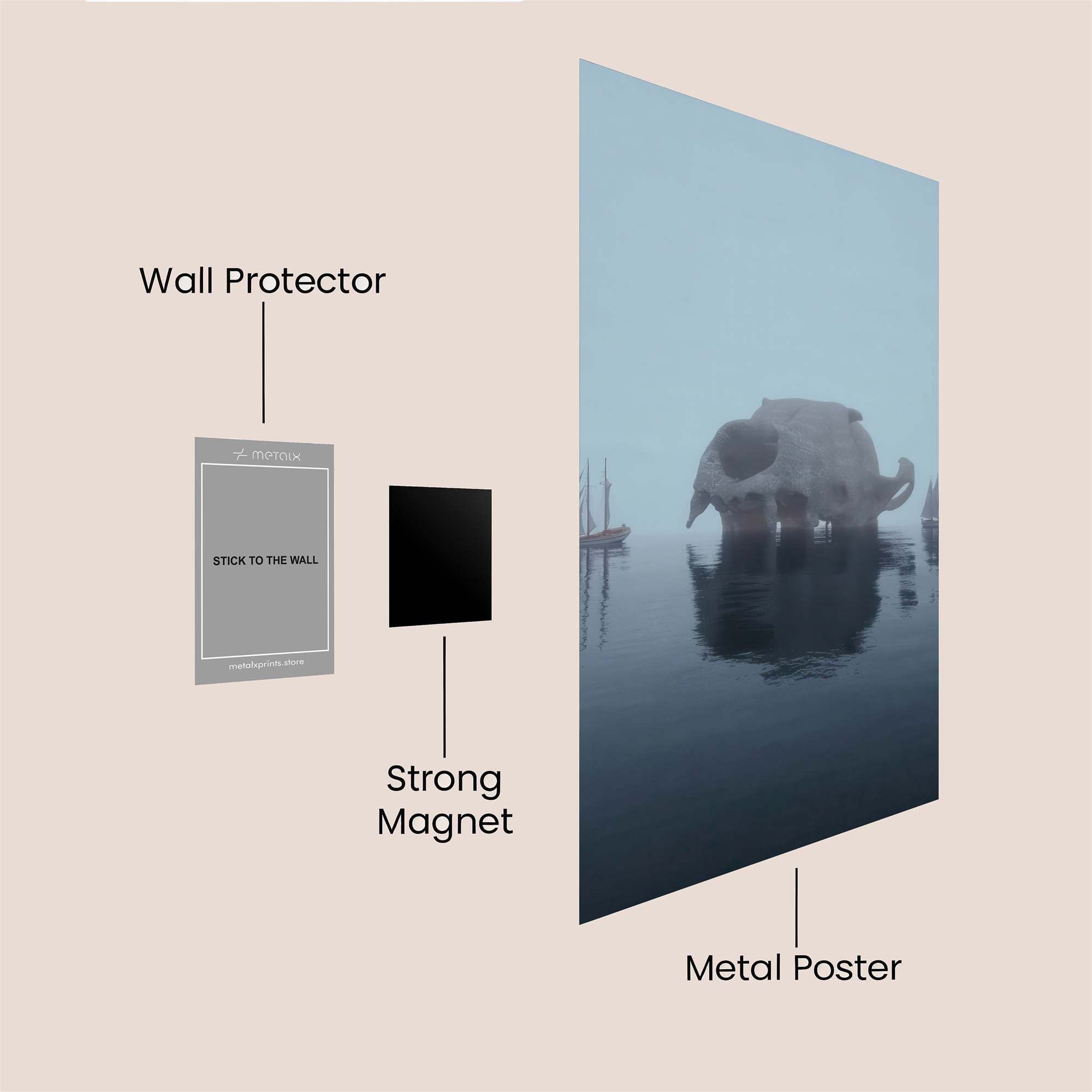 Elephant Enigma Safe Wall Magnetic / M