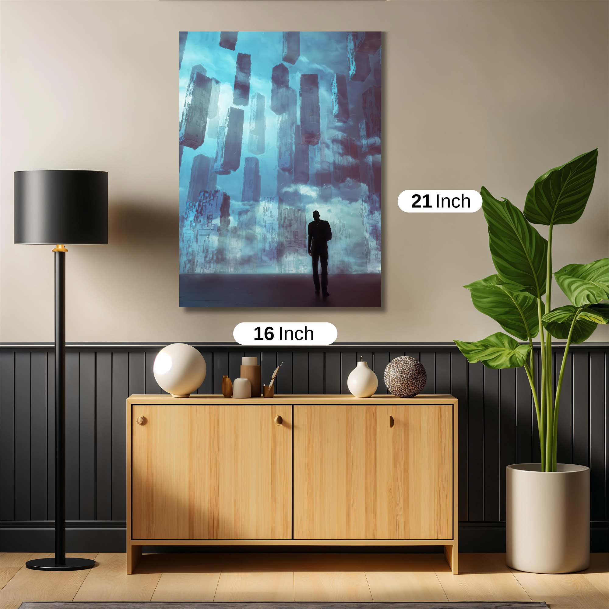 Futuristic Serenity Safe Wall Magnetic / M