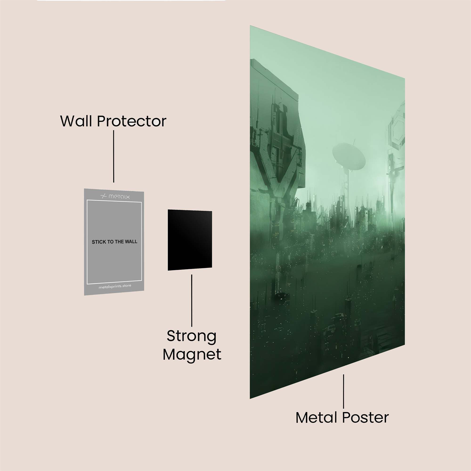 Futuristic Reverie Safe Wall Magnetic / M