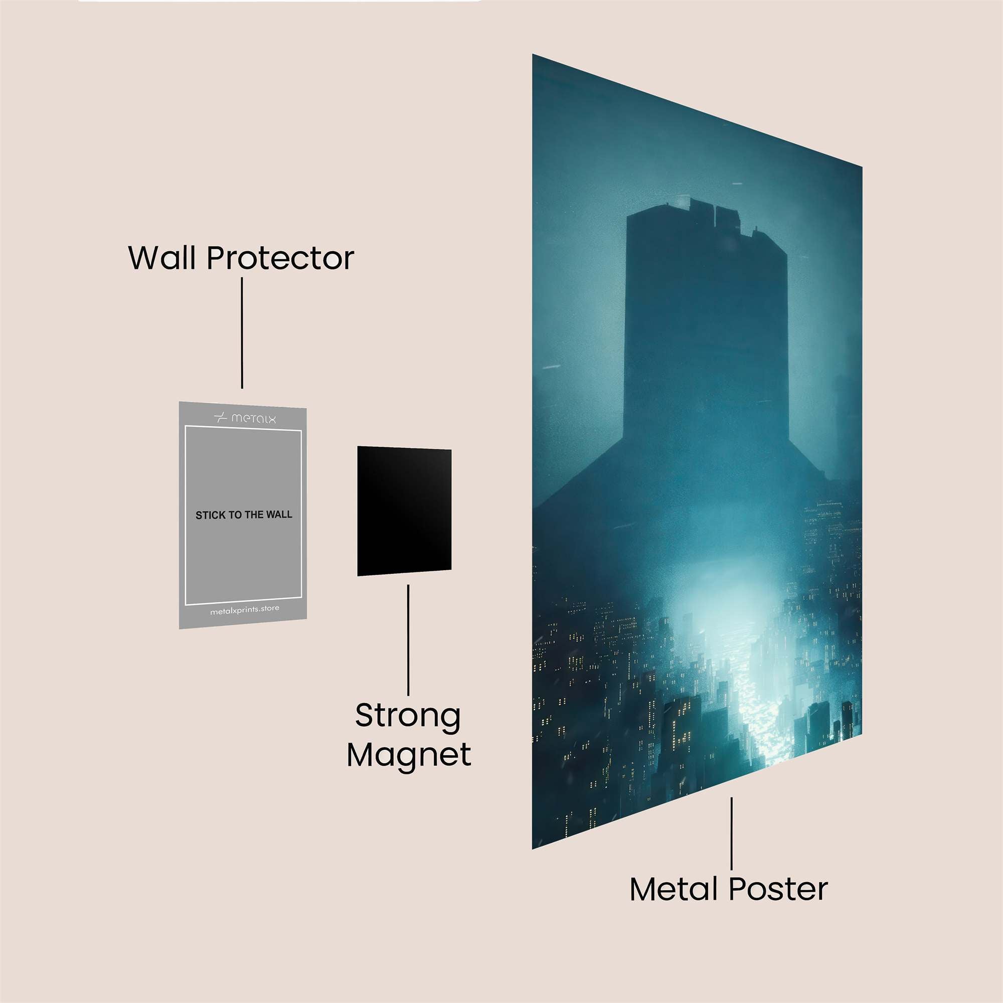 Mystic Tower Safe Wall Magnetic / M