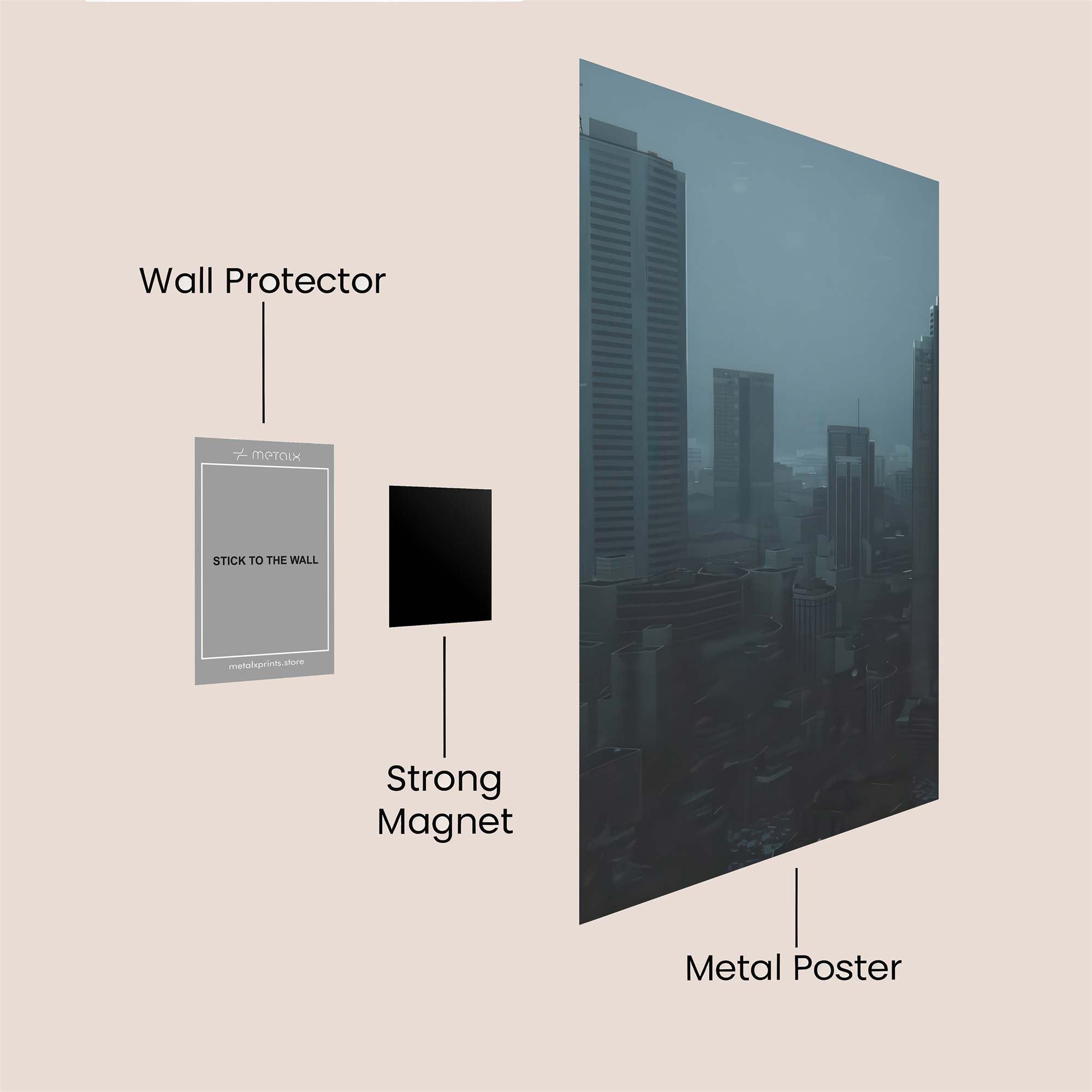 City Gloom Safe Wall Magnetic / M