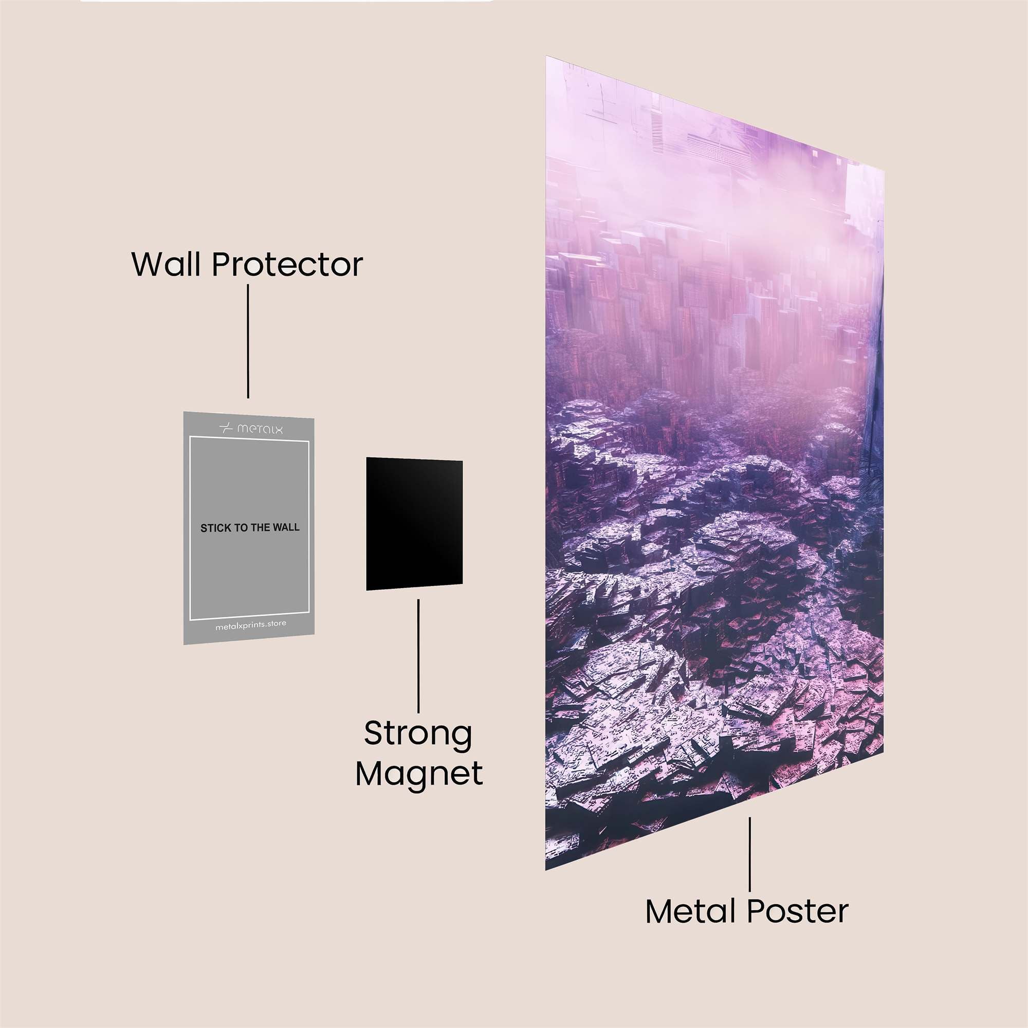 Shattered Serenity Safe Wall Magnetic / M
