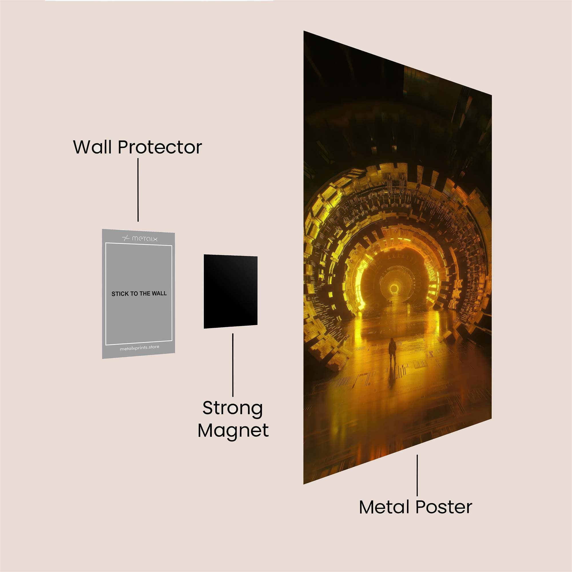 Golden Vortex Safe Wall Magnetic / M
