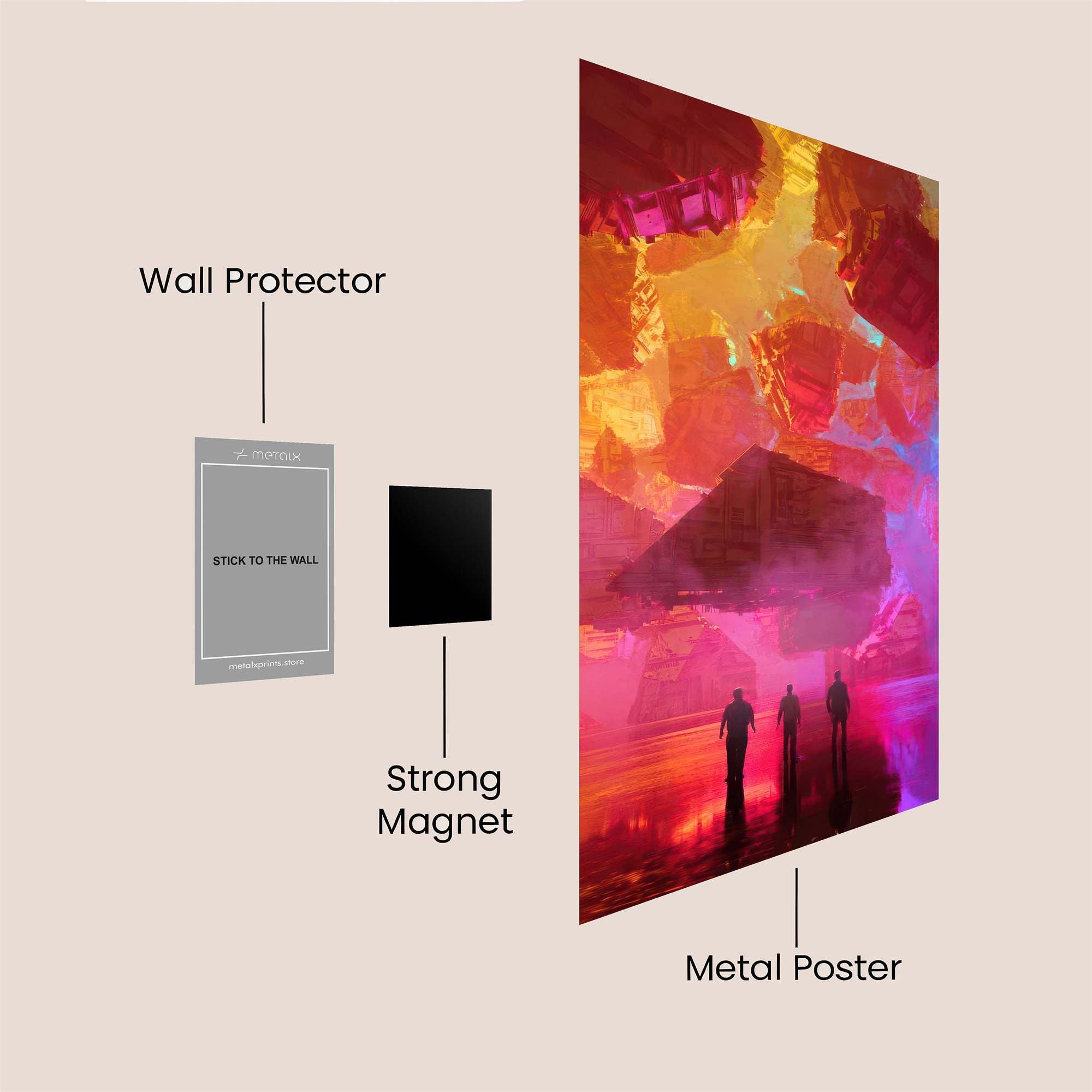 Cubist Wonderland Safe Wall Magnetic / M