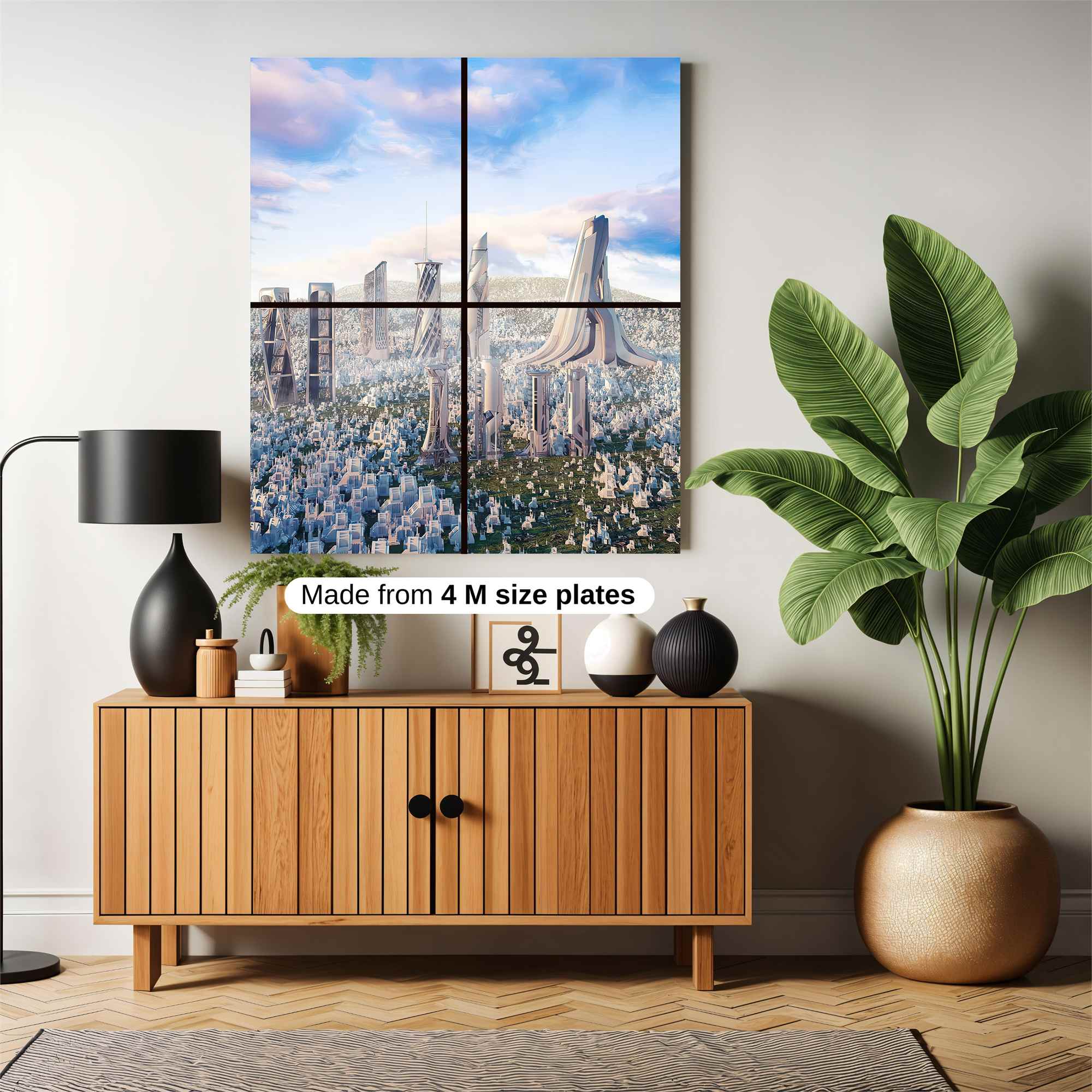 Futuristic Skyline Safe Wall Magnetic / M