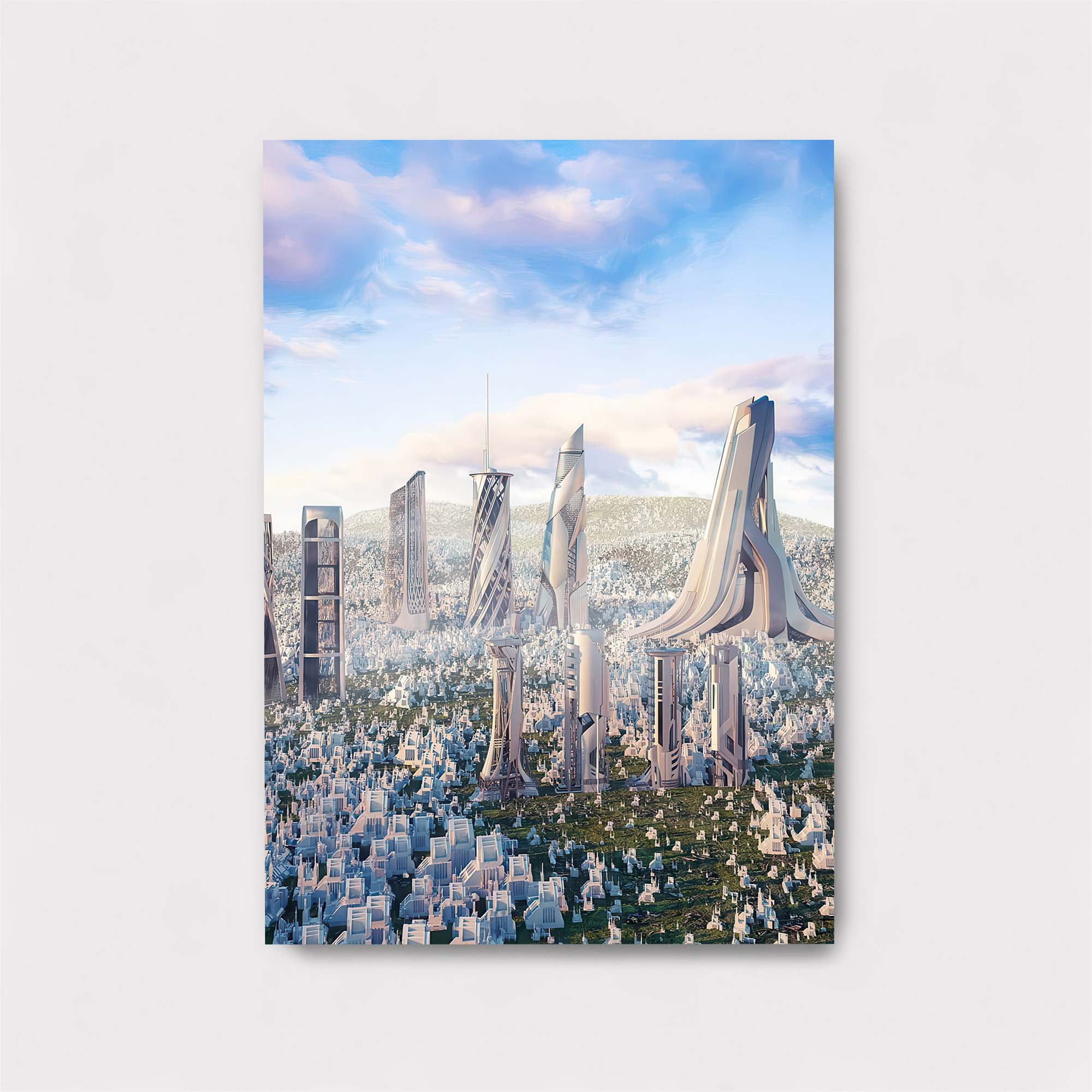 Futuristic Skyline Safe Wall Magnetic / M