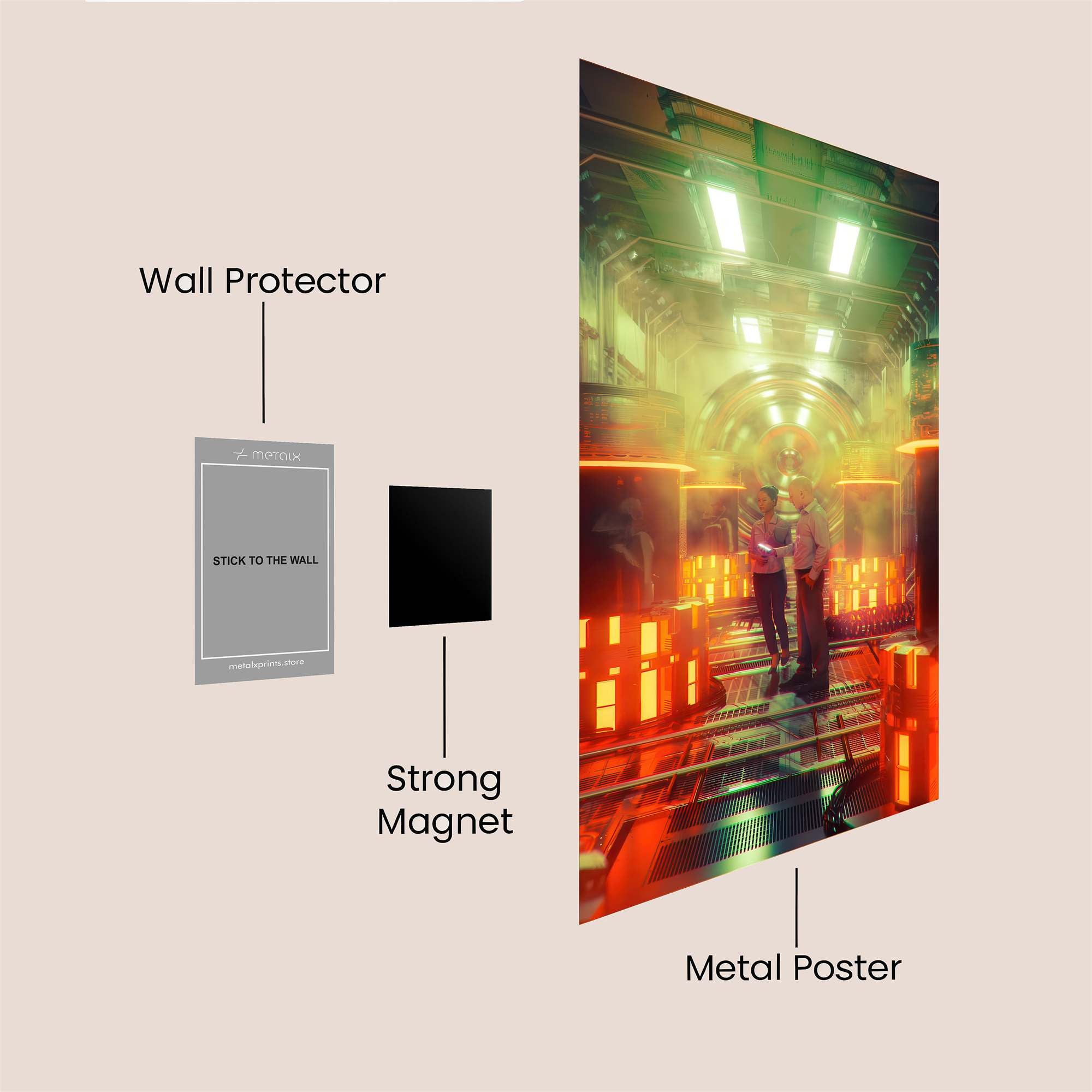 Futuristic Reverie Safe Wall Magnetic / M