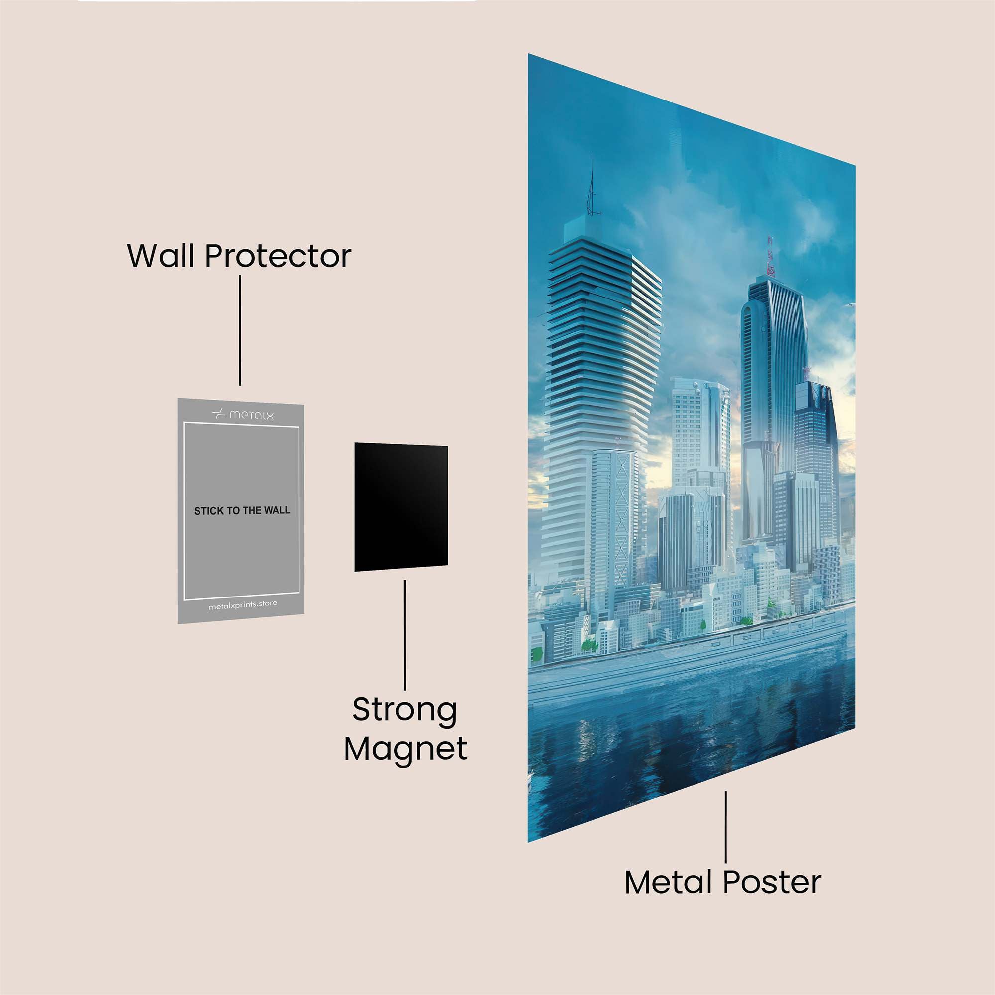 Skyline Serenity Safe Wall Magnetic / M