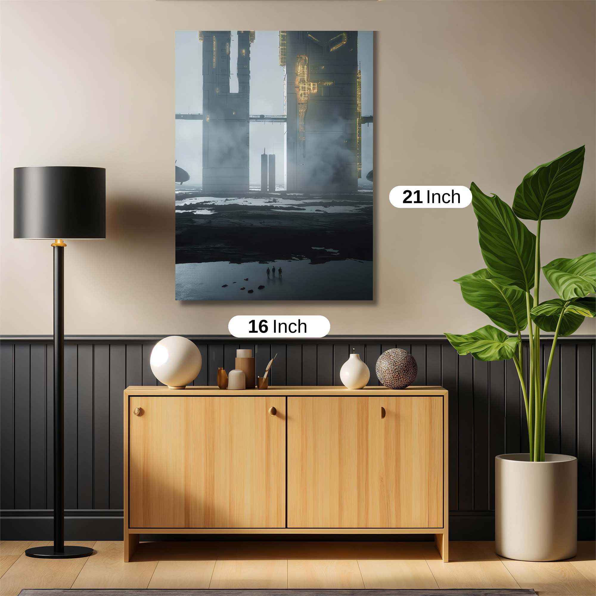 Futuristic Serenity Safe Wall Magnetic / M