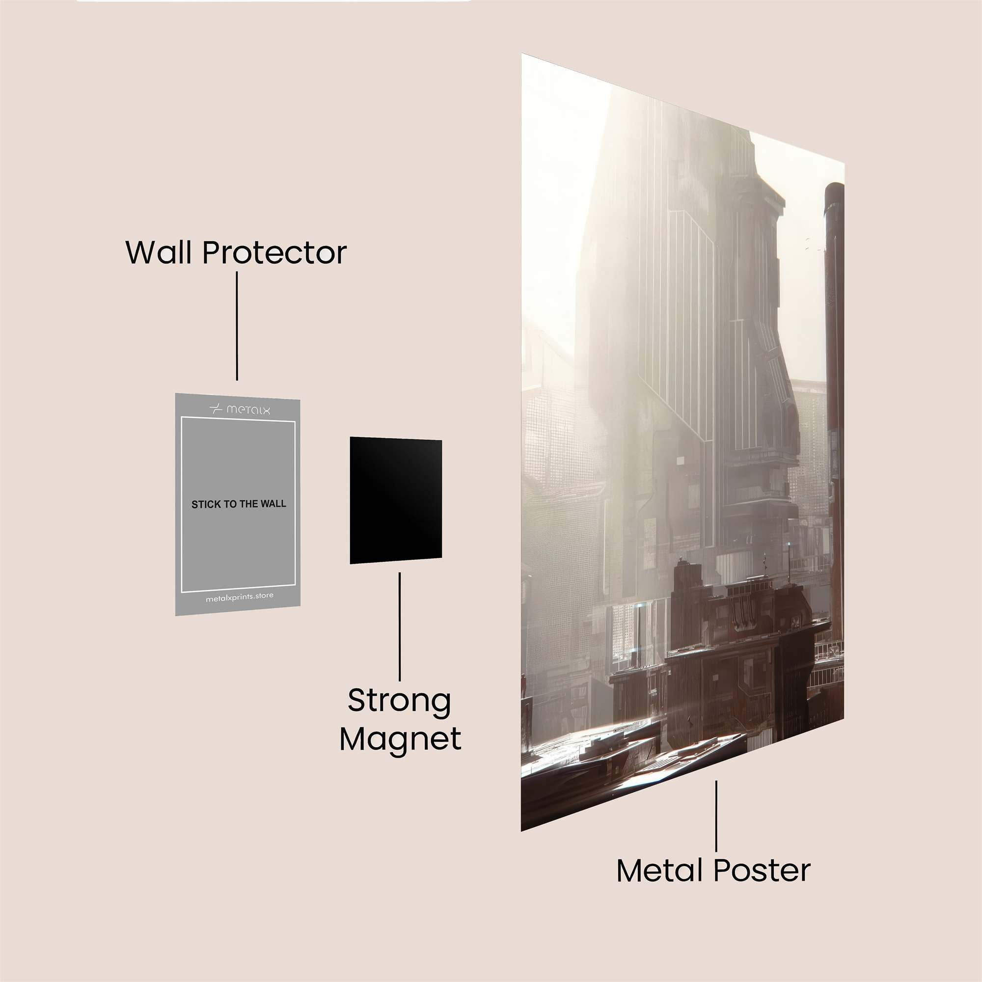 Futuristic Silence Safe Wall Magnetic / M