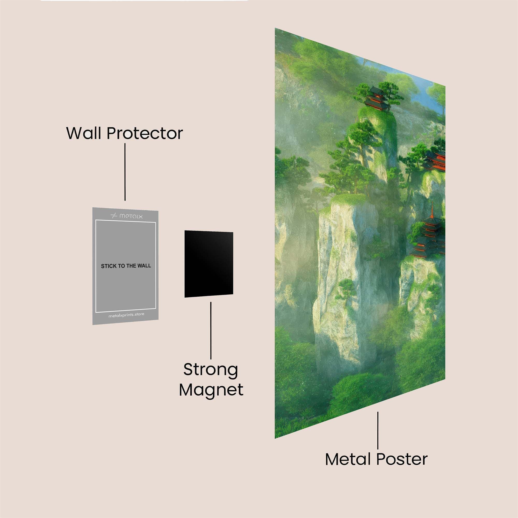 Zen Pinnacles Safe Wall Magnetic / M