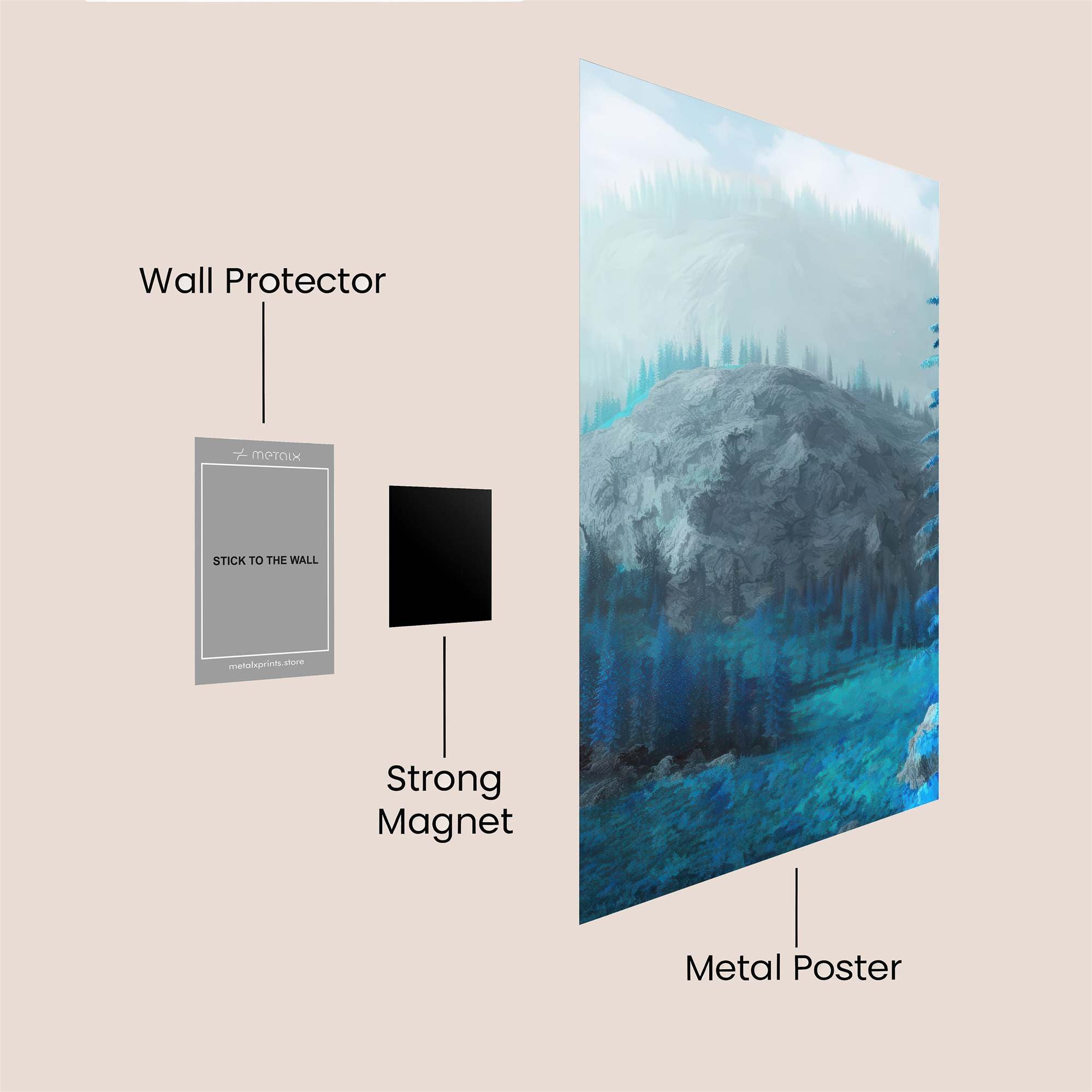 Misty Serenity Safe Wall Magnetic / M