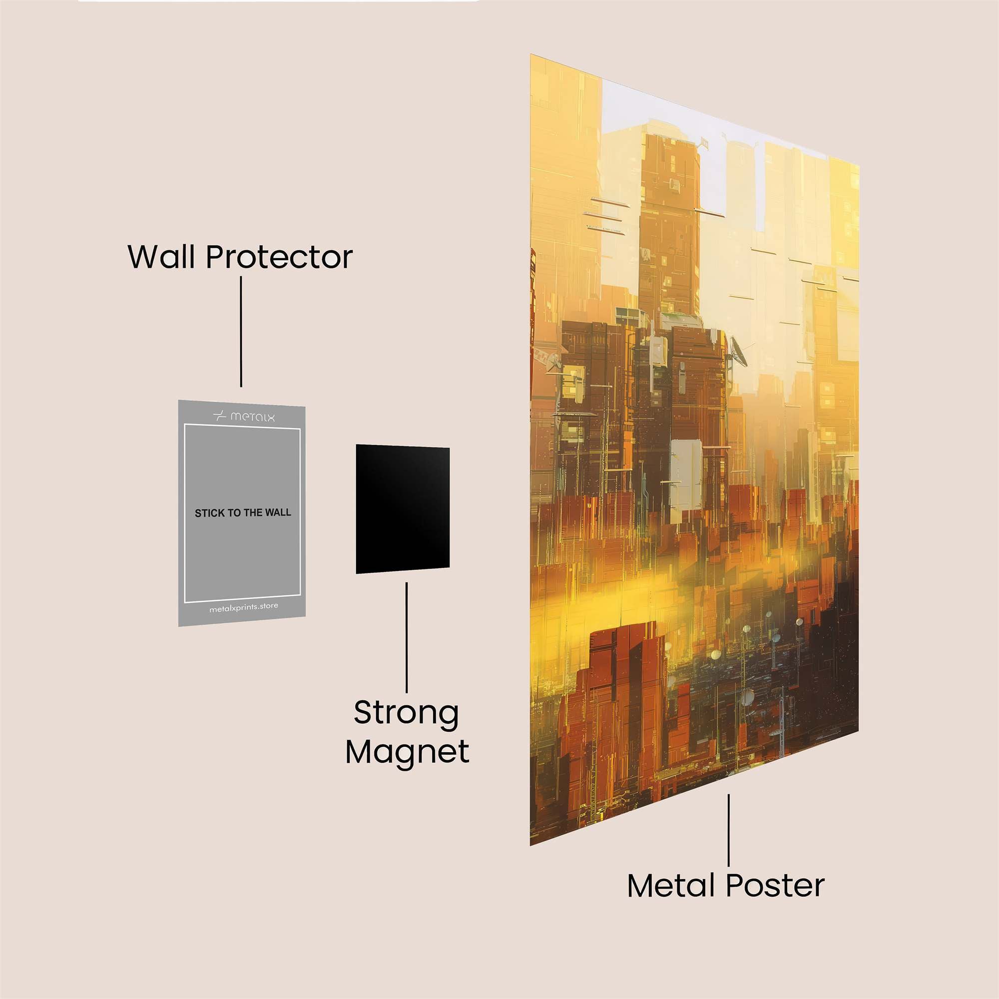 Futuristic Reverie Safe Wall Magnetic / M