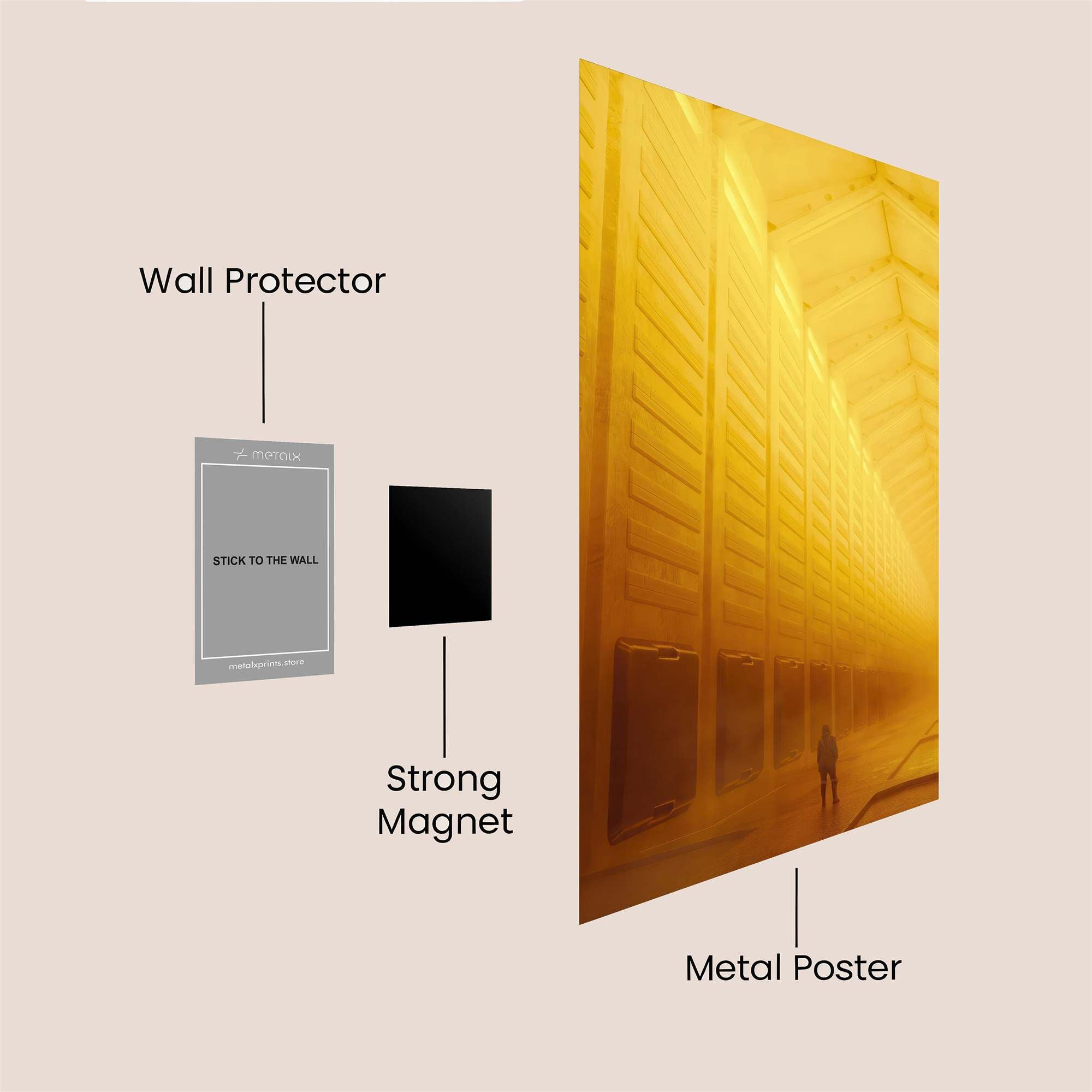 Golden Vastness Safe Wall Magnetic / M