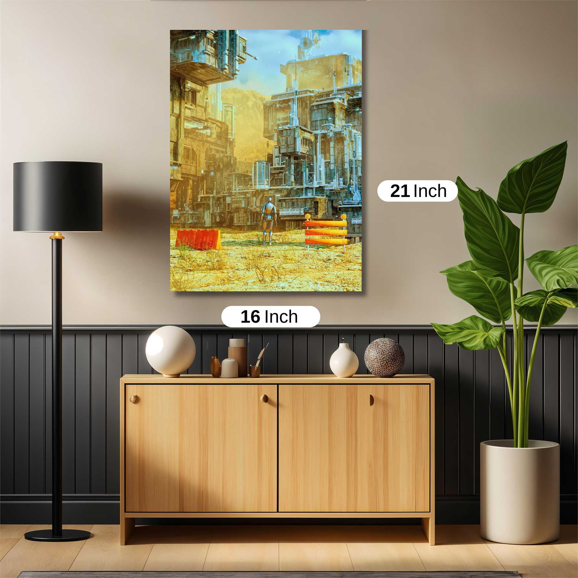 Futuristic Stillness Safe Wall Magnetic / M