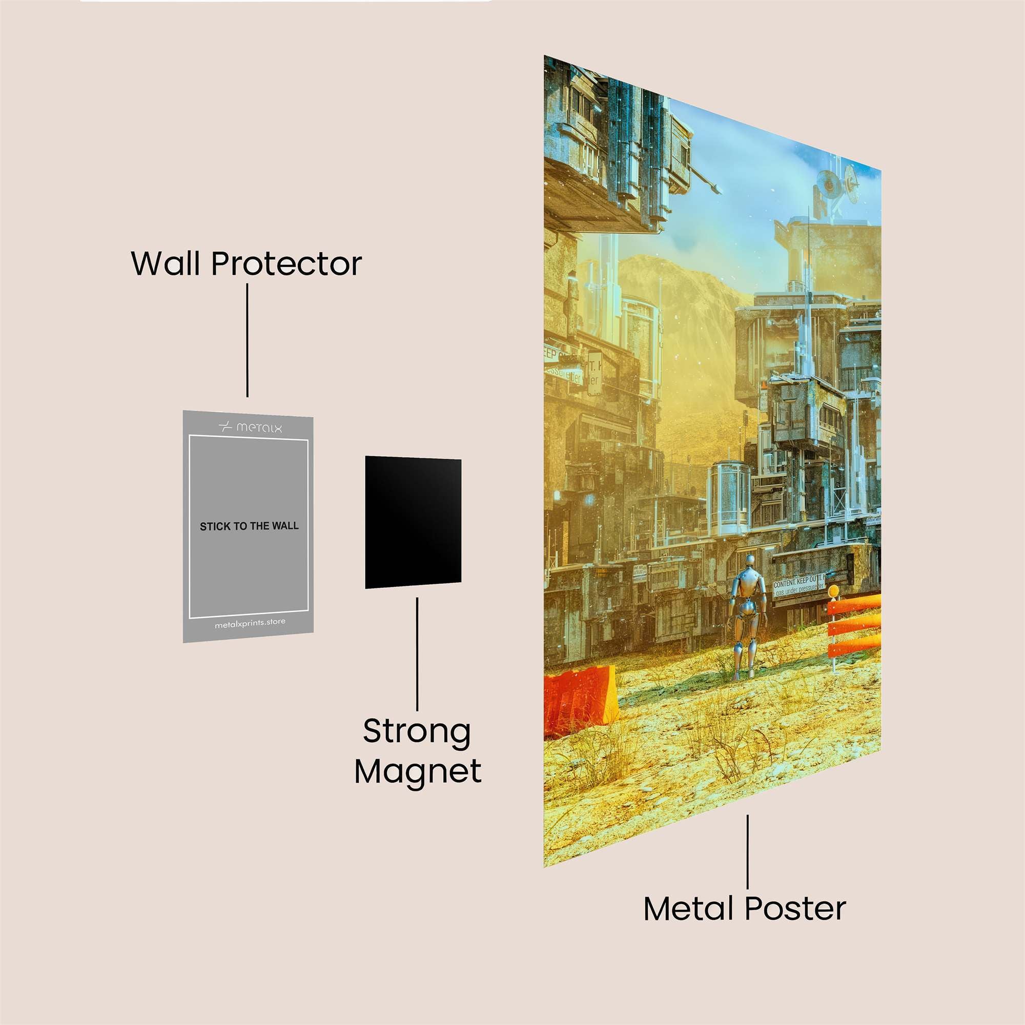 Futuristic Stillness Safe Wall Magnetic / M