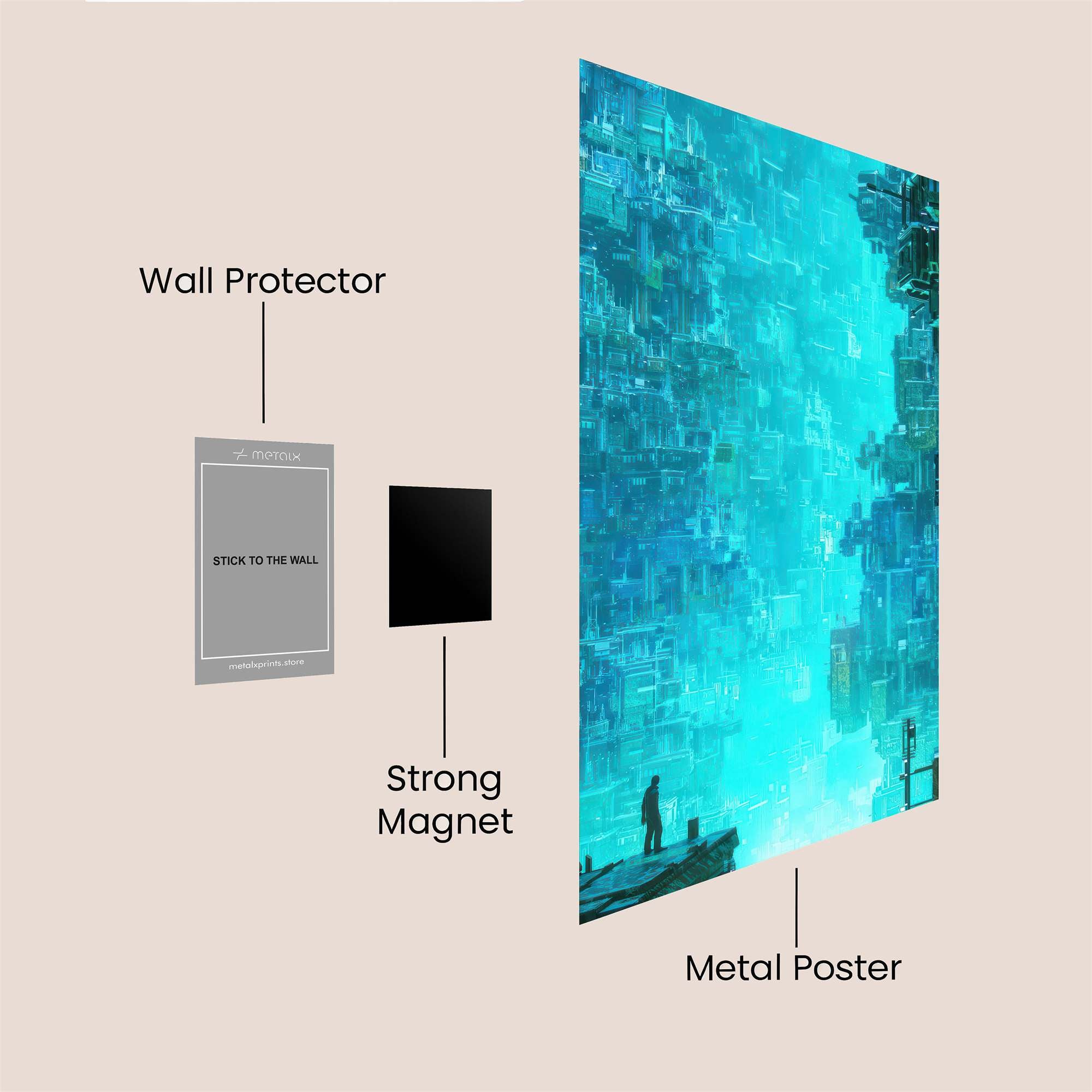 Infinite Metropolis Safe Wall Magnetic / M