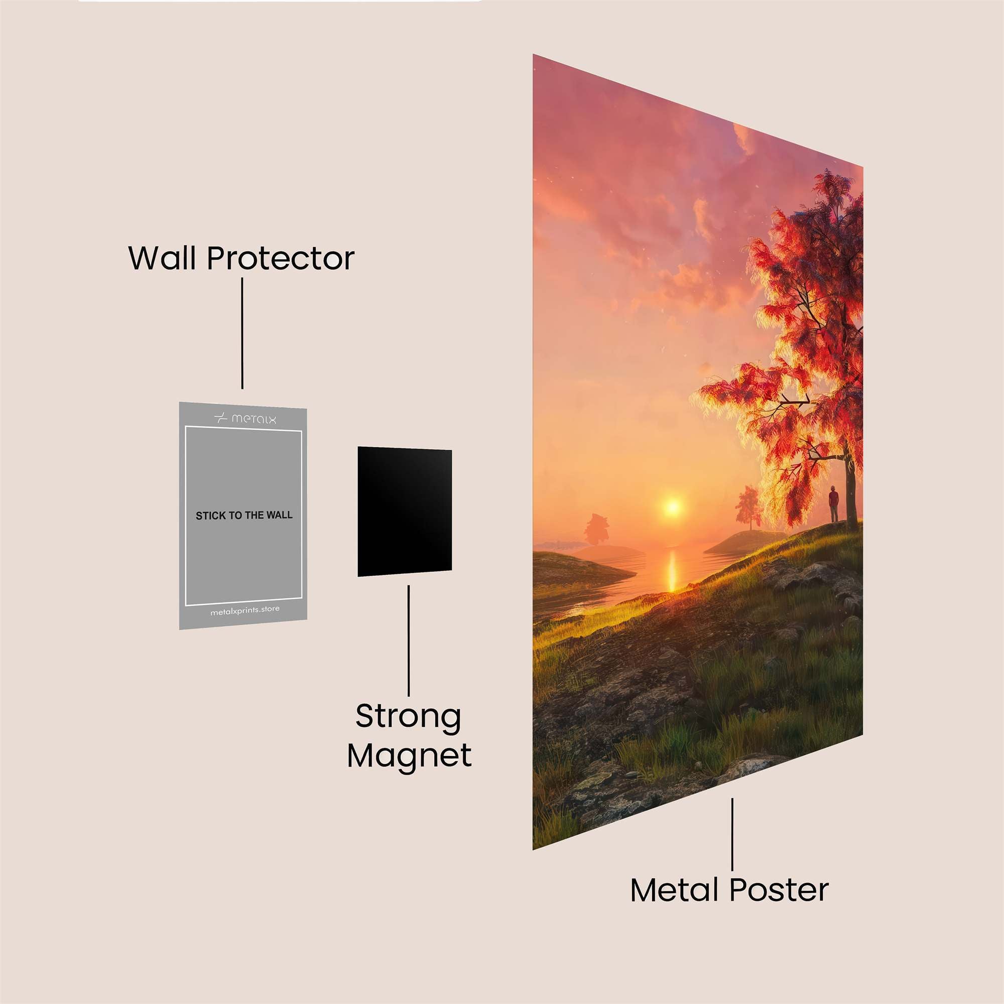 Sunset Reverie Safe Wall Magnetic / M