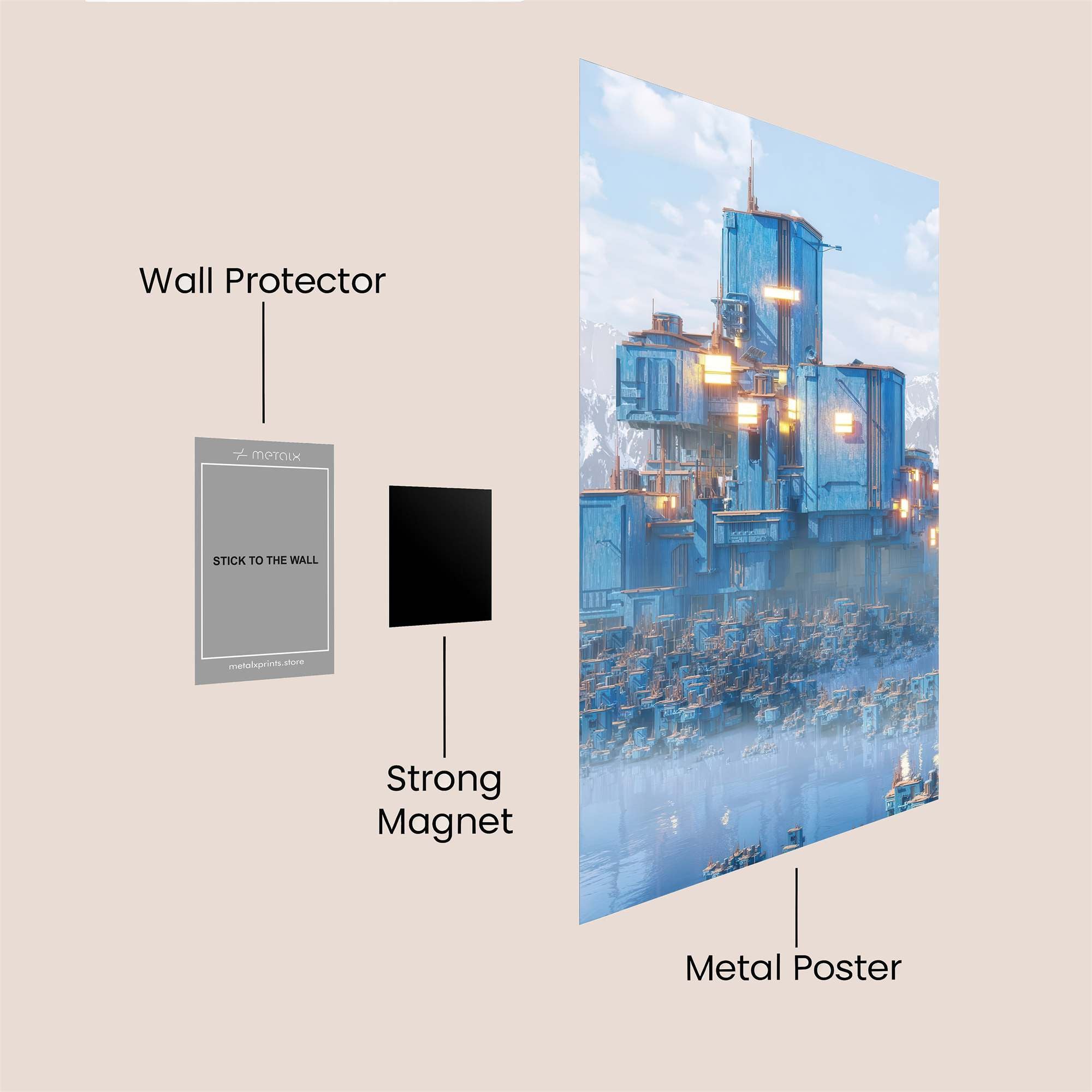 Blue Citadel Safe Wall Magnetic / M