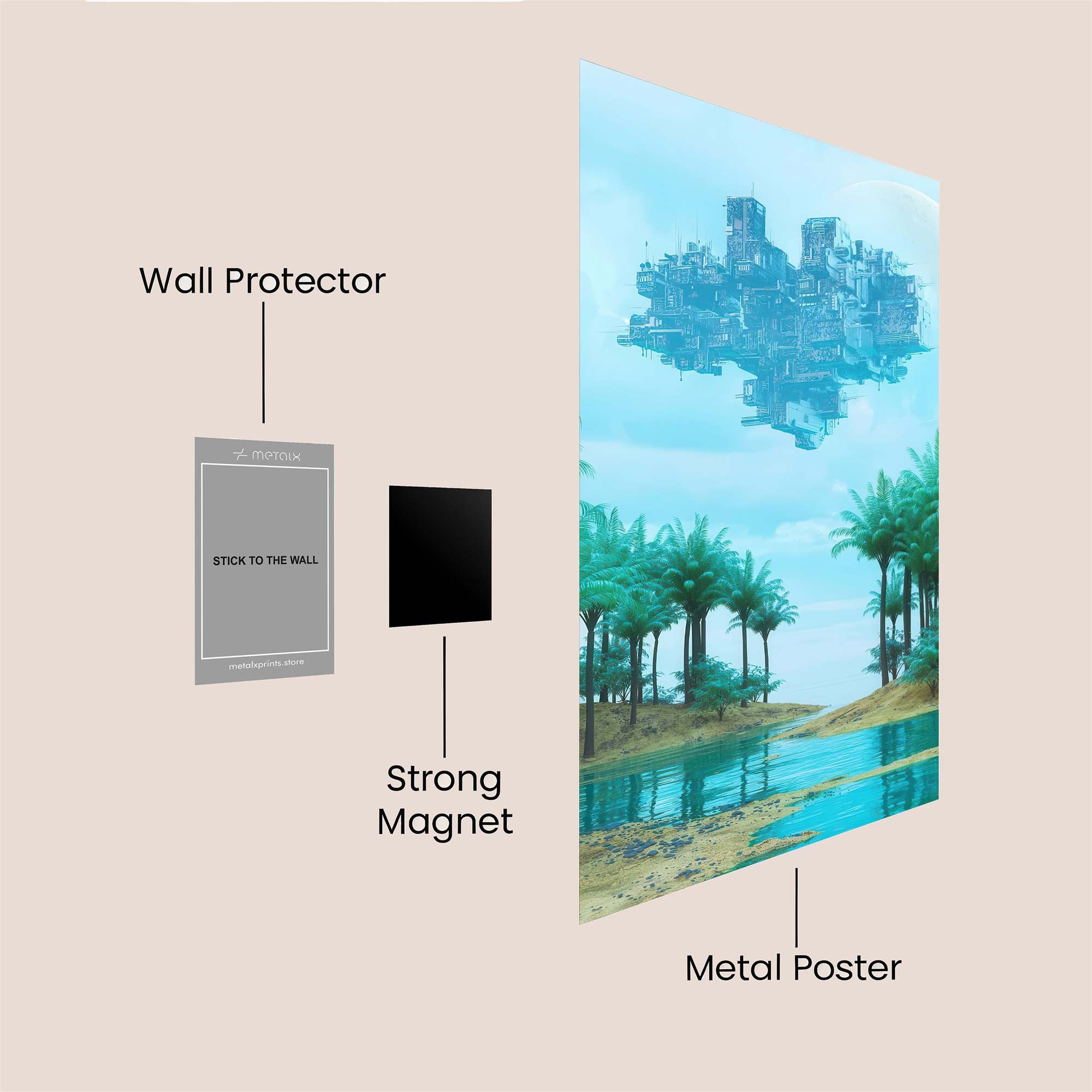 Floating Utopia Safe Wall Magnetic / M