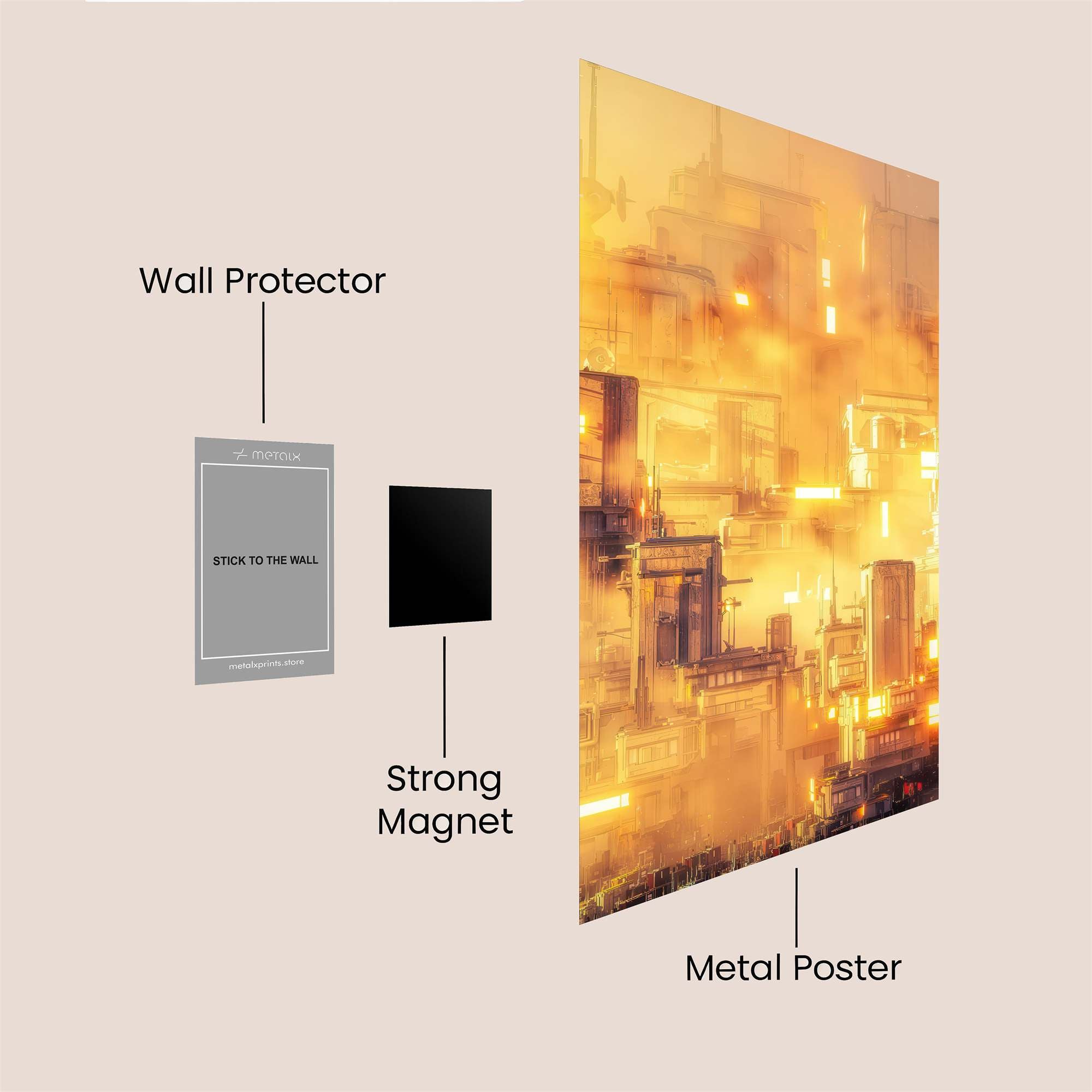 Futuristic Radiance Safe Wall Magnetic / M